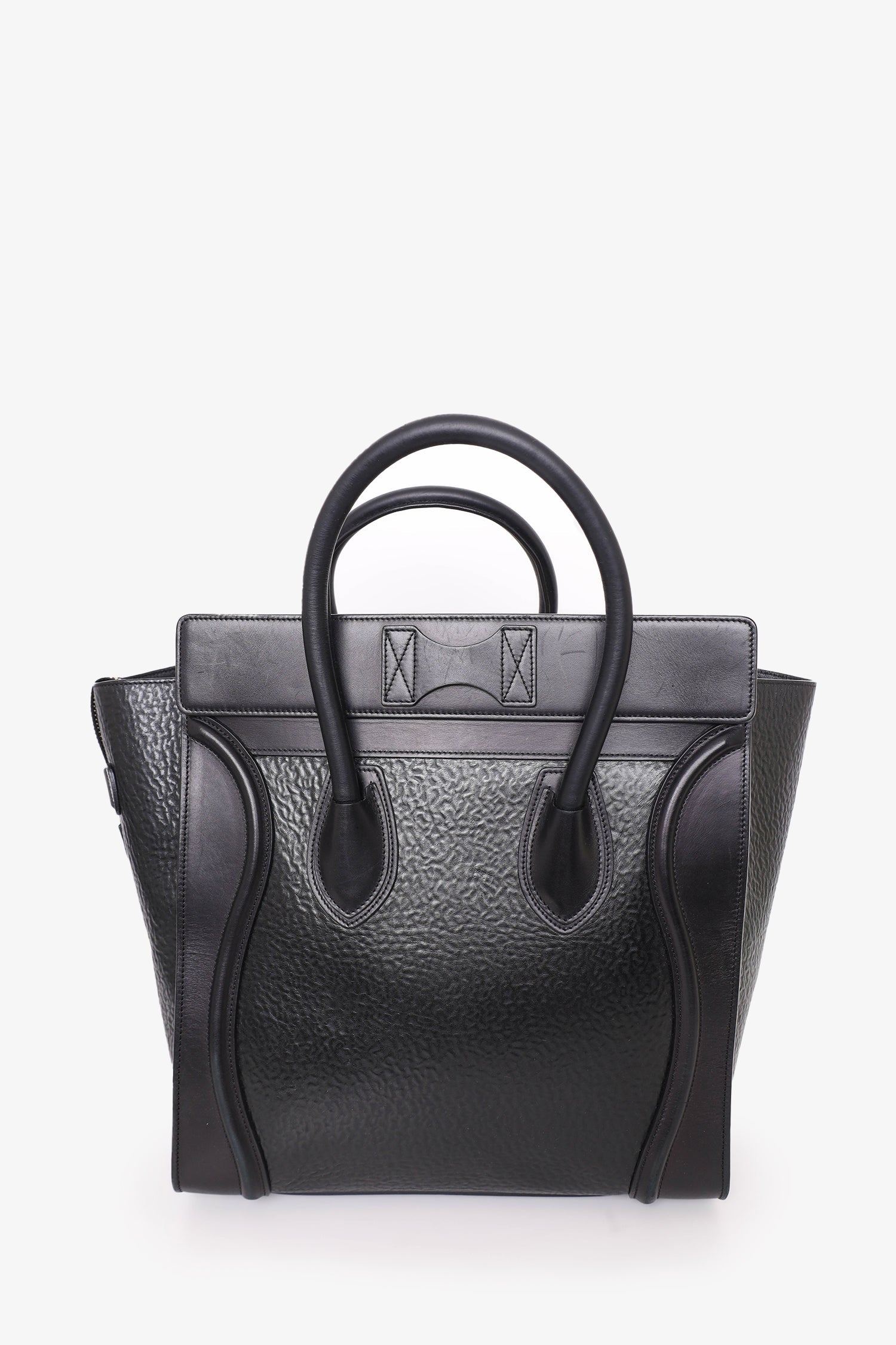 Celine Black Leather Mini Luggage Tote