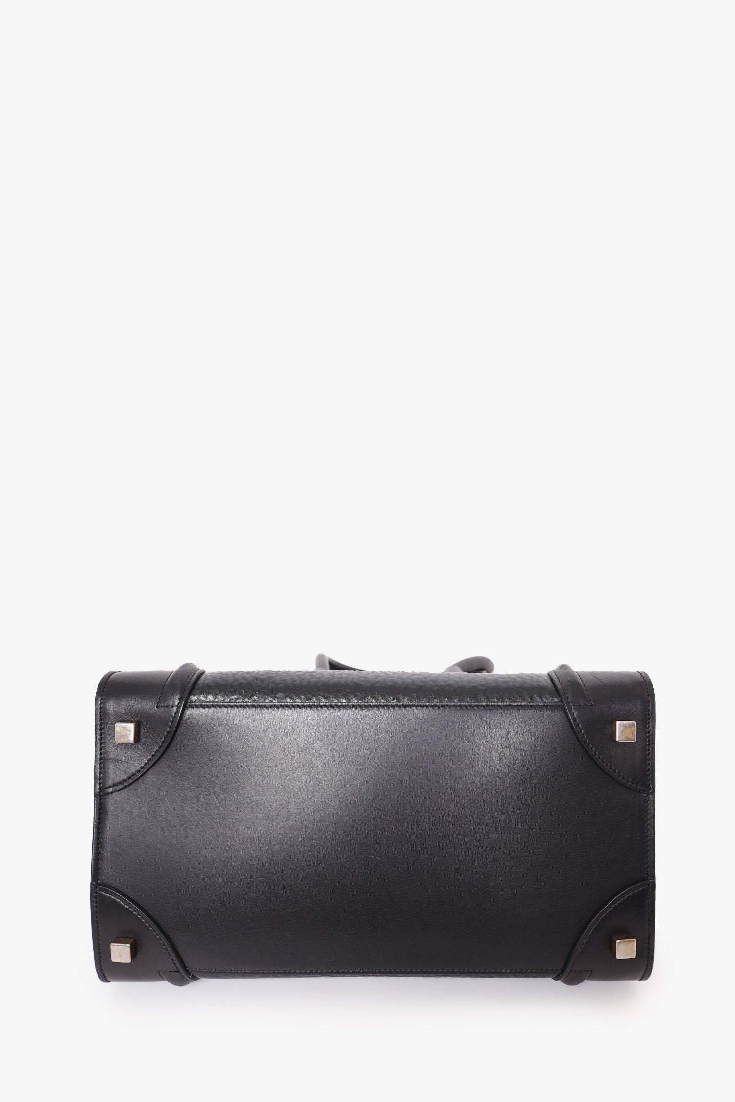 Celine Black Leather Mini Luggage Tote