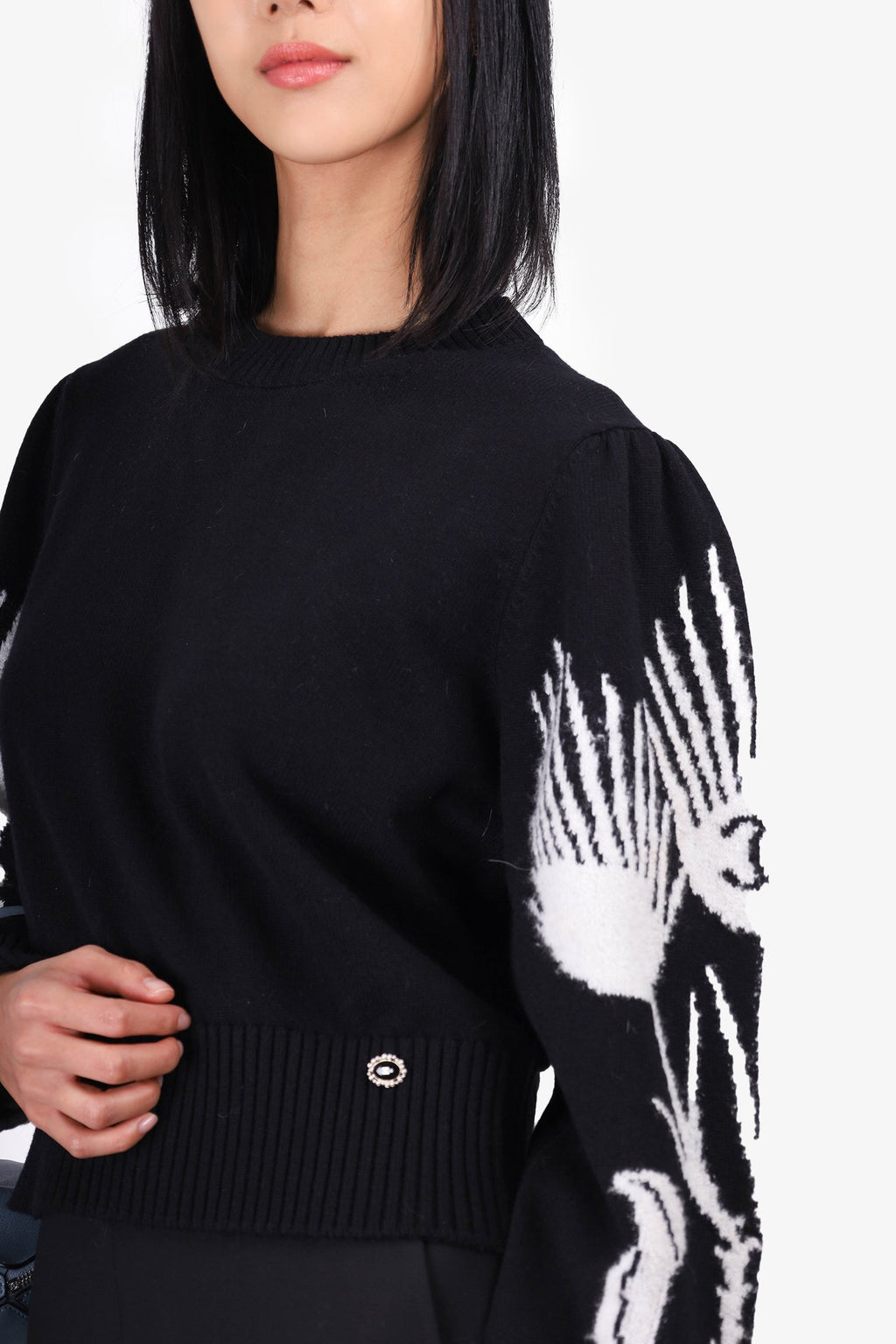 Pre-Loved Chanel™ Black Cashmere Le Chateau des Dames Sweater Size 42