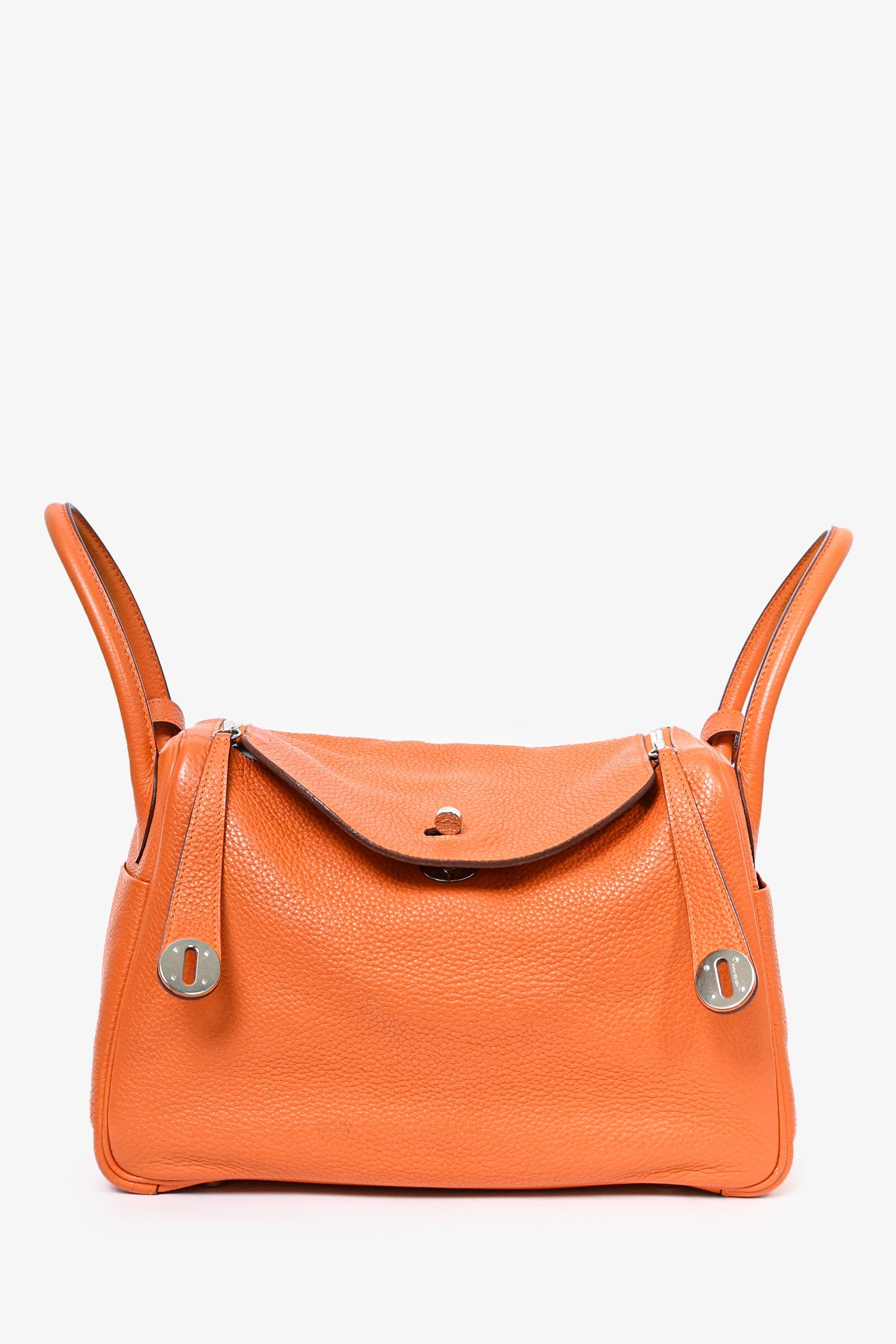 Hermès 2013 Orange Clemence Lindy 30 (As Is)