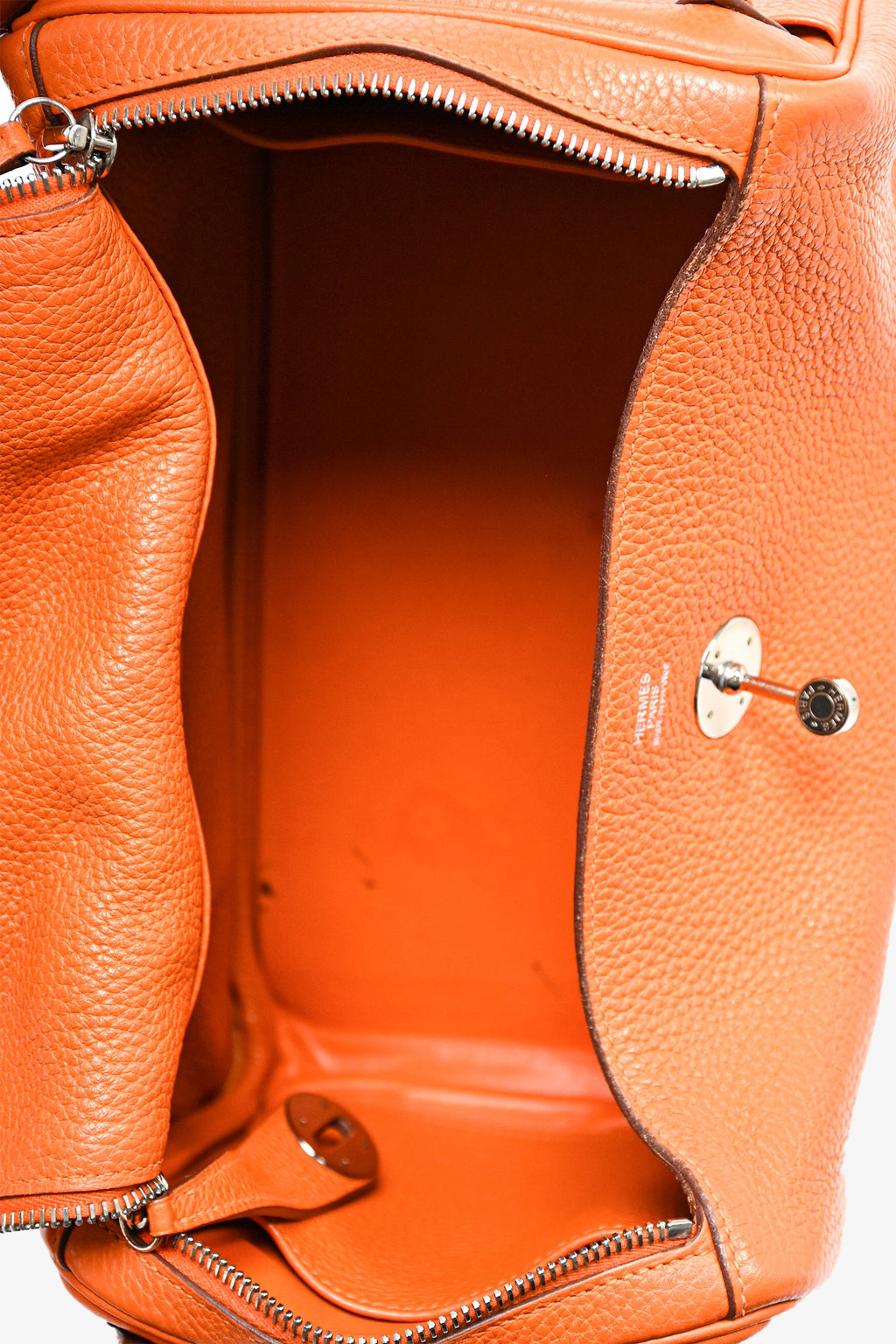 Hermès 2013 Orange Clemence Lindy 30 (As Is)