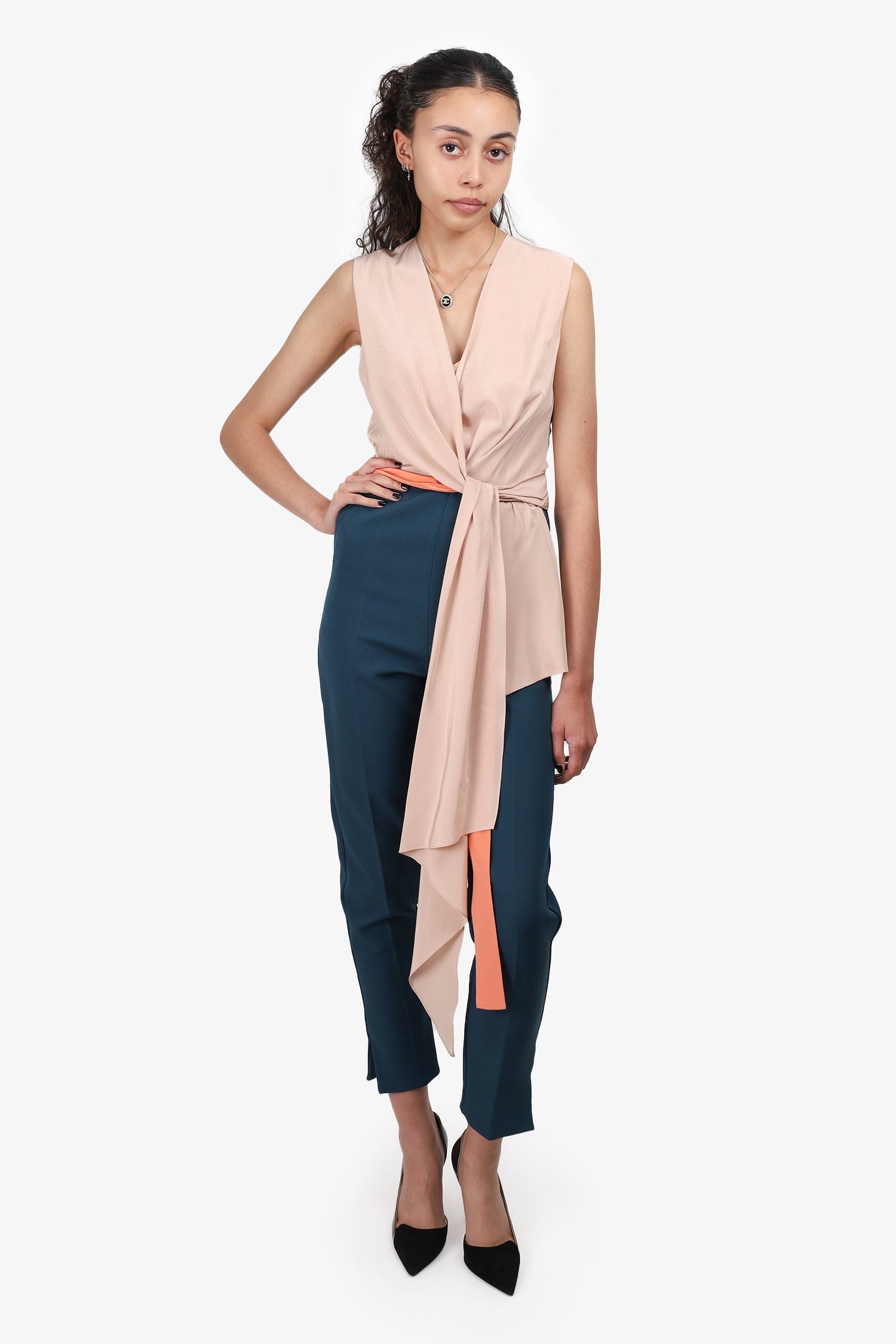 Roksanda Teal/Blush Jumpsuit Size 6