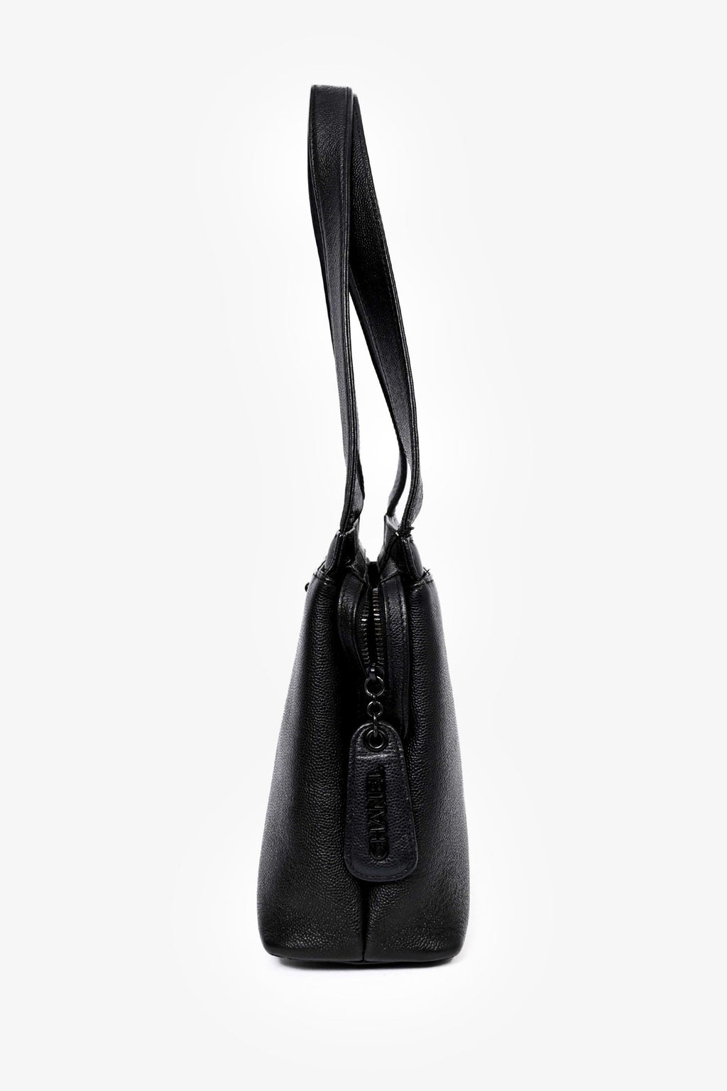Pre-Loved Chanel™ 1997-99 Black Caviar Leather Shoulder Bag with Matte Black CC