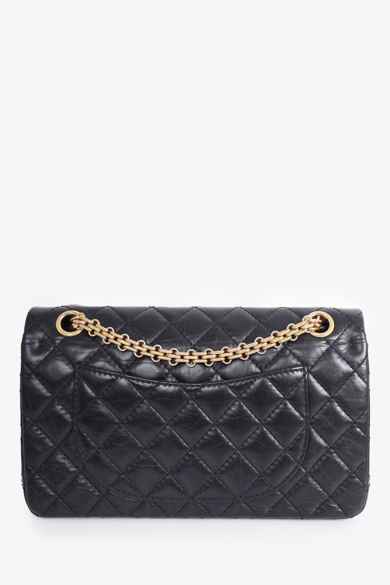 Pre-Loved Chanel™ 2013-14 Black Aged Calfskin 2.55 Reissue Flap Bag