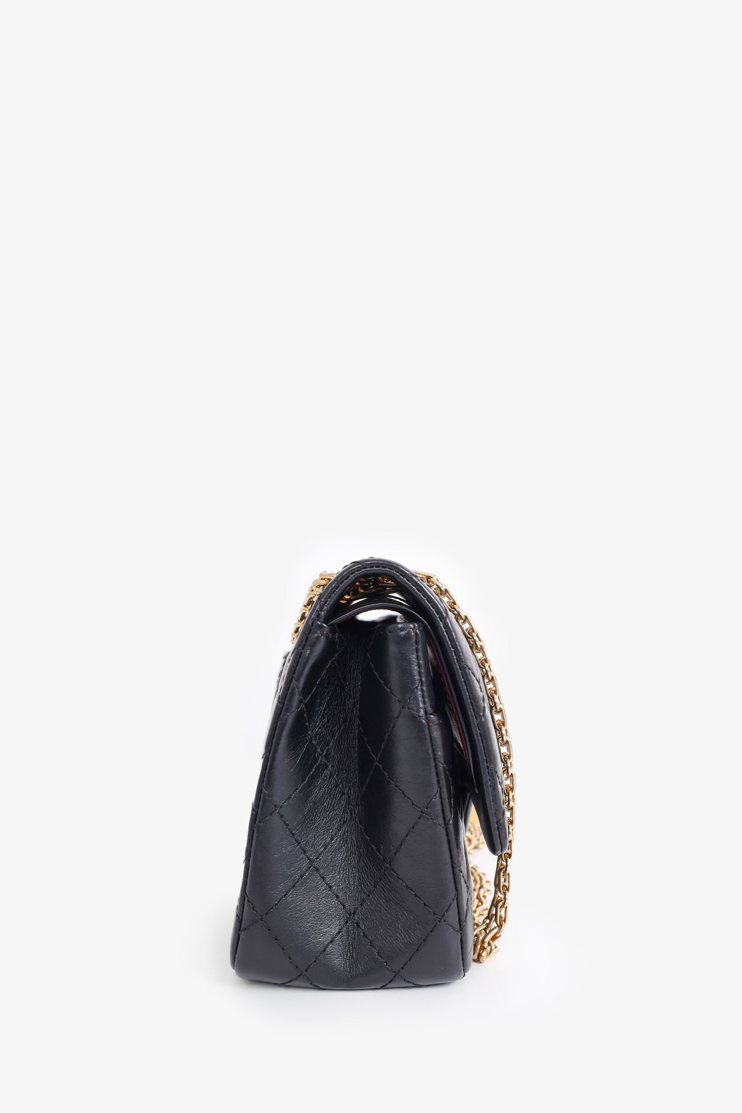 Pre-Loved Chanel™ 2013-14 Black Aged Calfskin 2.55 Reissue Flap Bag