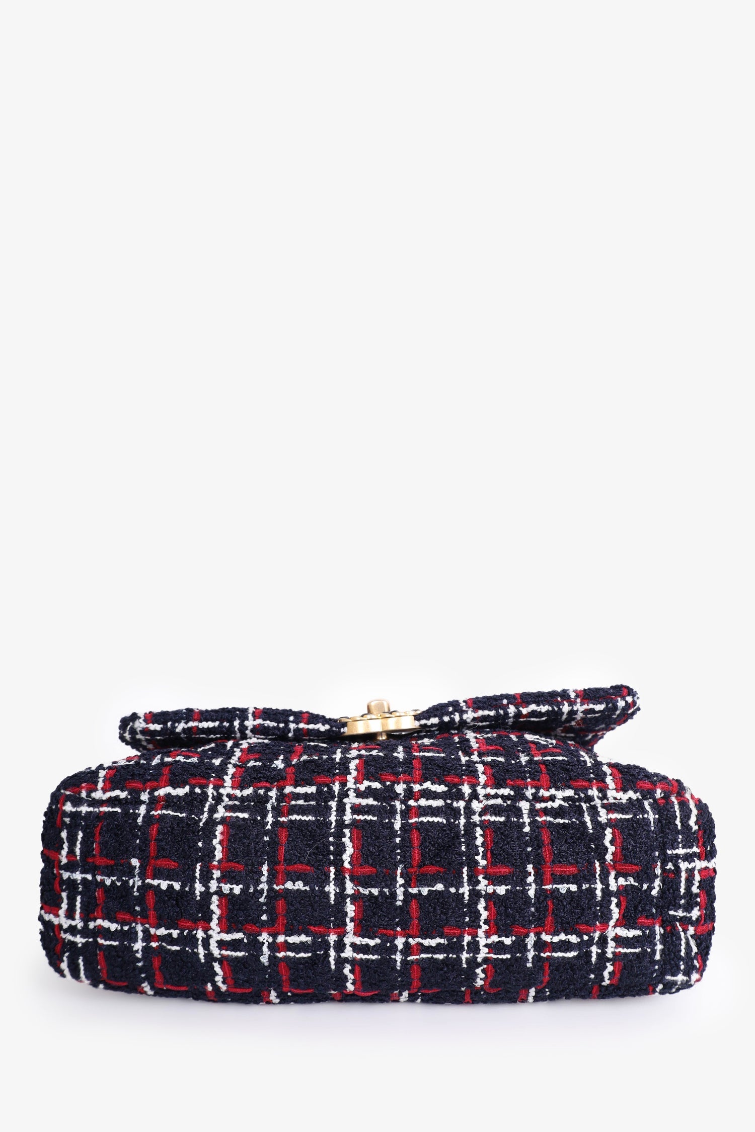 Pre-Loved Chanel™ 2019 Navy/Red Tweed Chanel 19 Crossbody Bag