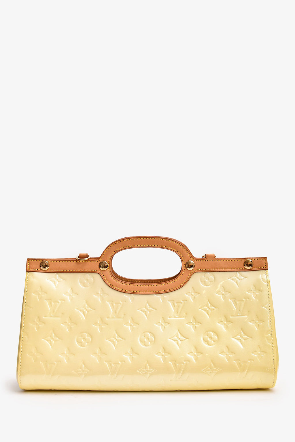 Louis Vuitton 2006 Yellow Vernis Roxbury Top Handle with Strap