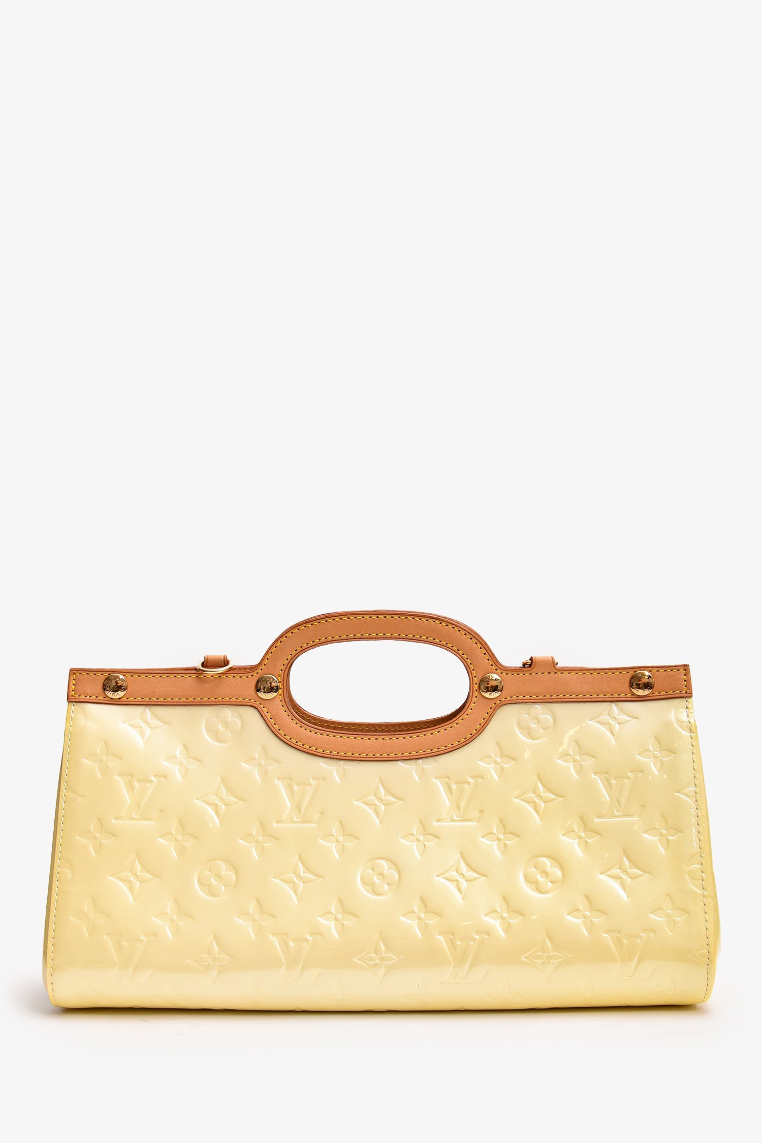 Louis Vuitton 2006 Yellow Vernis Roxbury Top Handle with Strap