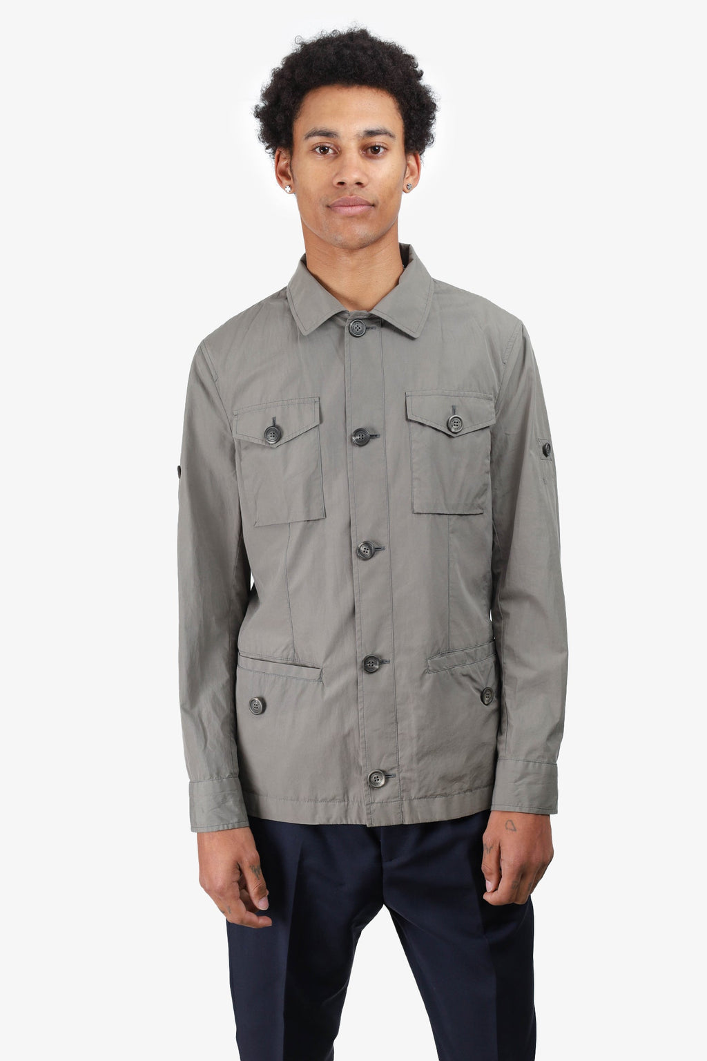 Brunello Cucinelli Green Khaki Utility Jacket Size 46 Mens