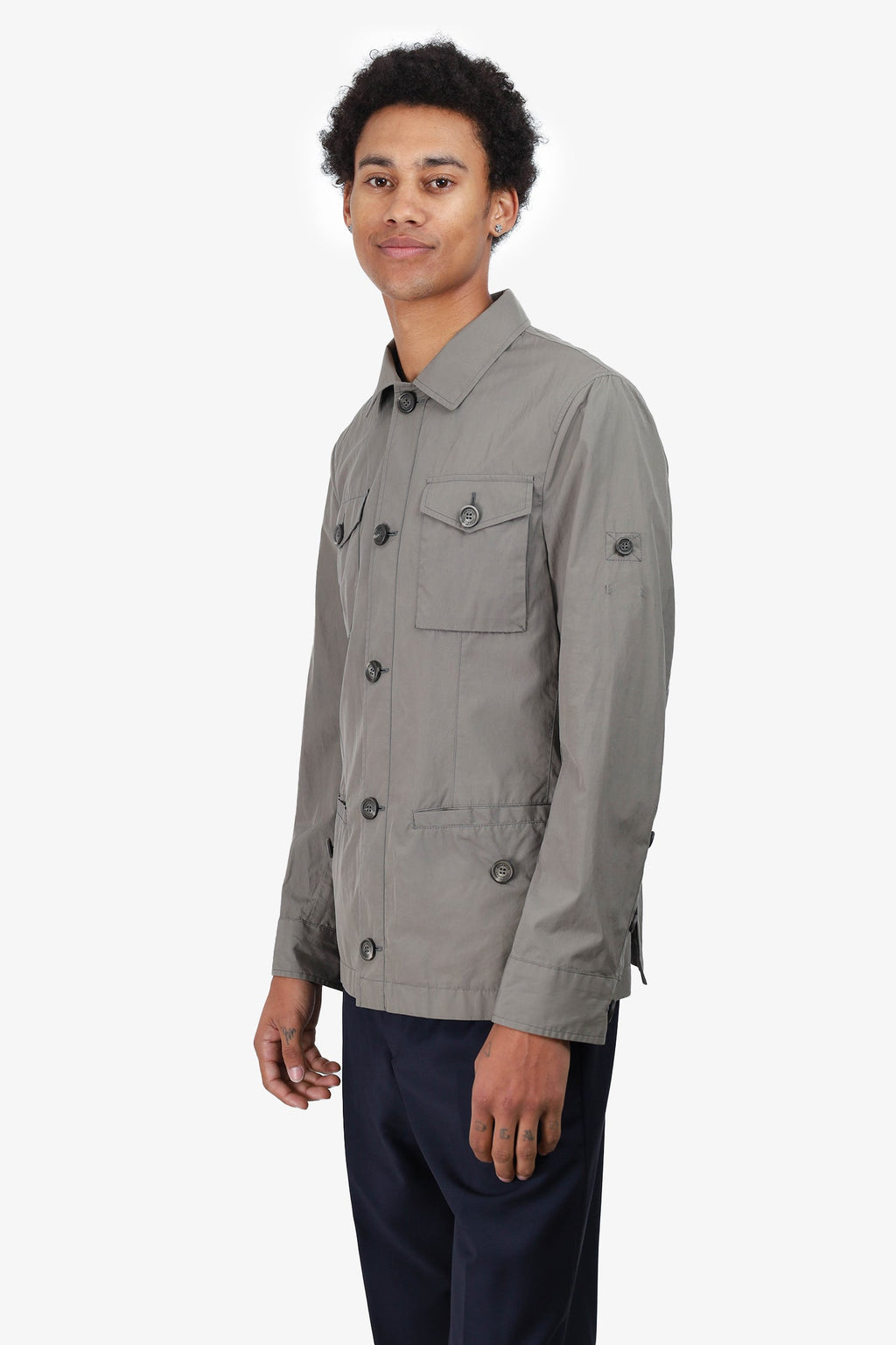 Brunello Cucinelli Green Khaki Utility Jacket Size 46 Mens