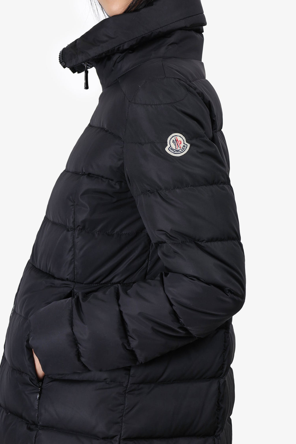 Moncler Black Down Quilted Puffer Coat Estimated Size S/M