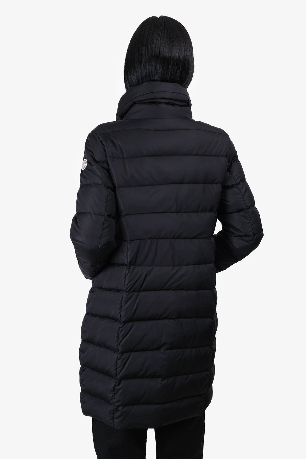 Moncler Black Down Quilted Puffer Coat Estimated Size S/M