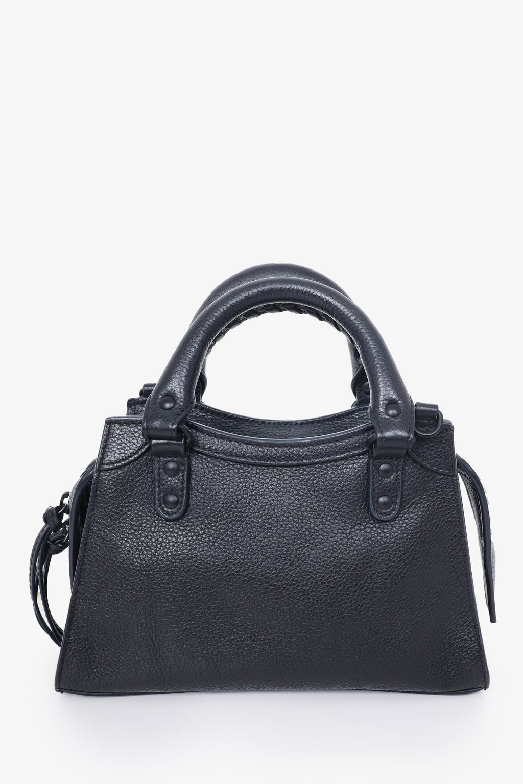 Balenciaga Black Leather Neo Classic Mini Bag with Strap