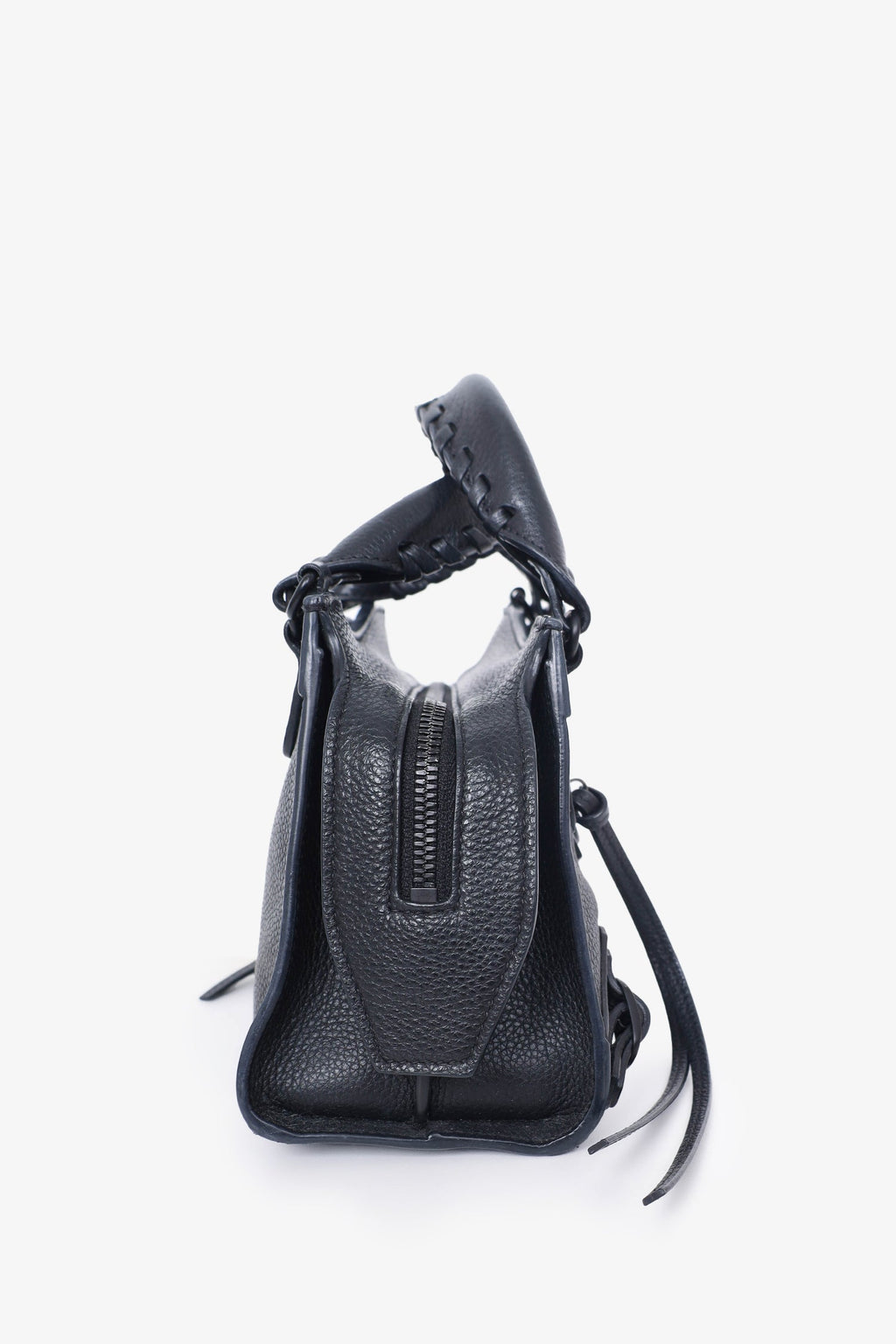 Balenciaga Black Leather Neo Classic Mini Bag with Strap
