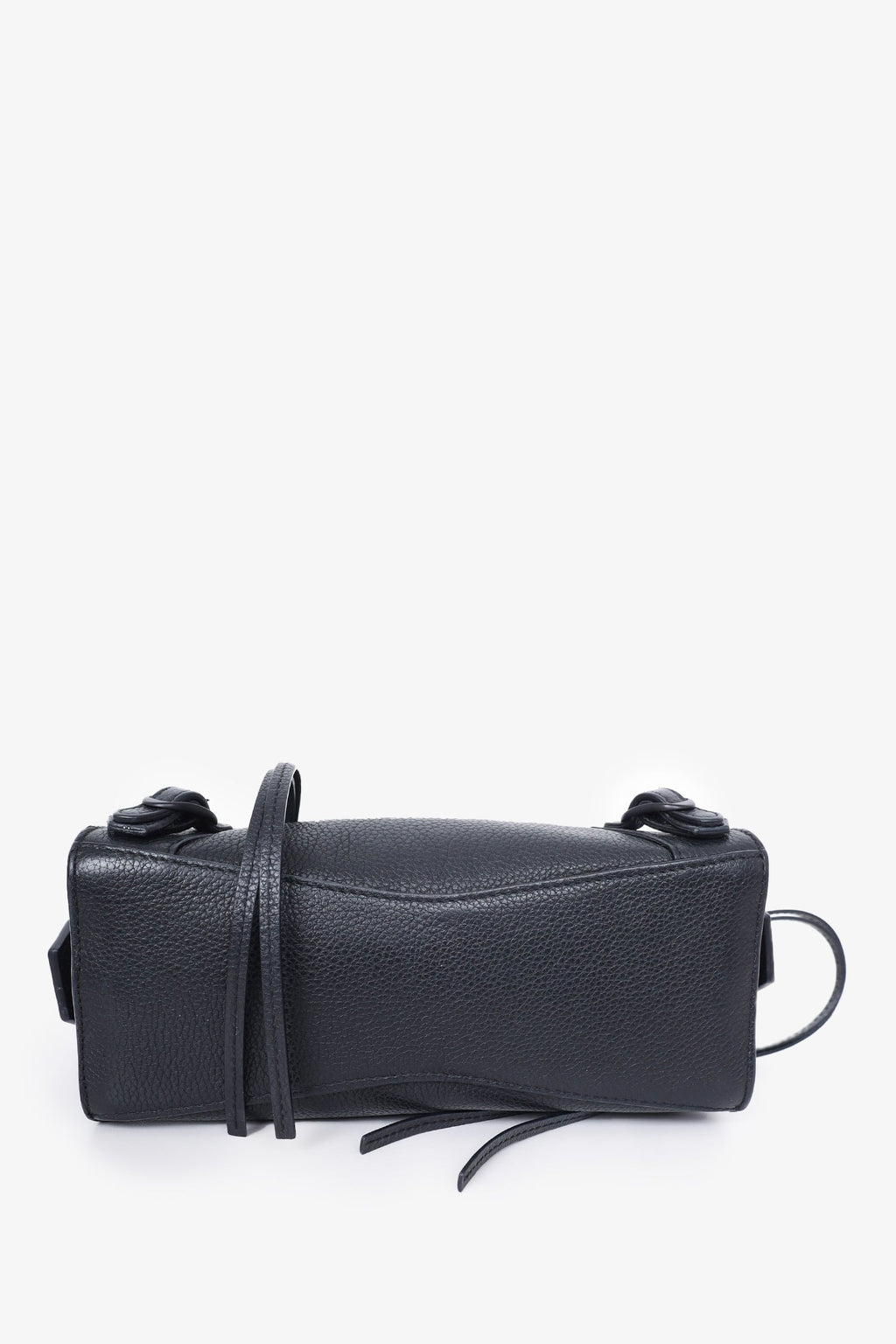 Balenciaga Black Leather Neo Classic Mini Bag with Strap