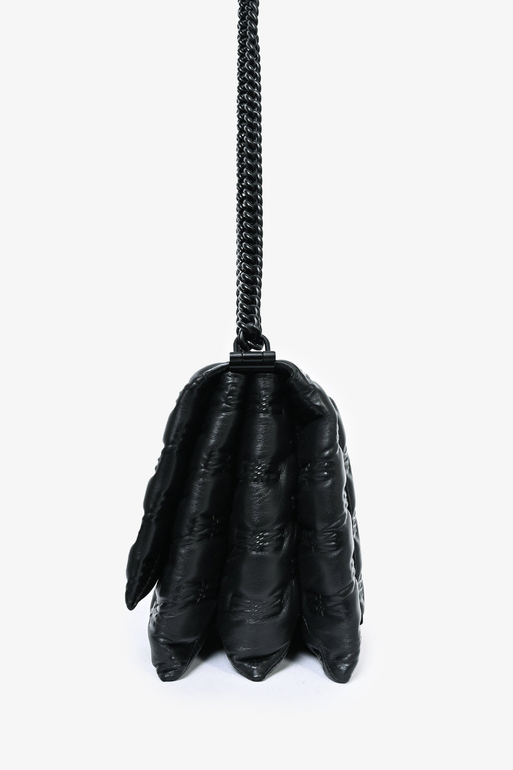 Balenciaga Black Embossed Leather Medium Triplet Shoulder Bag