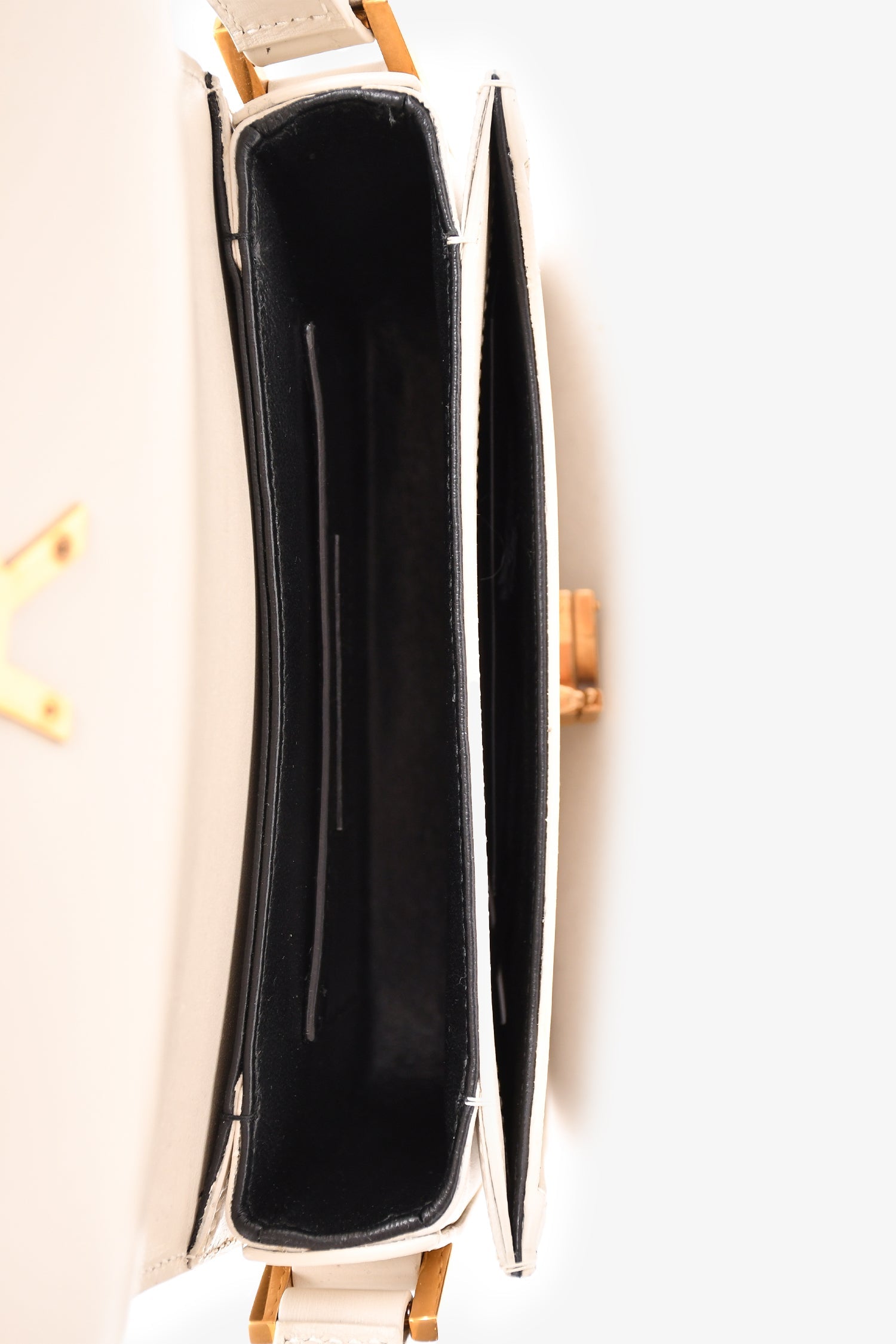 Saint Laurent 2023 White Leather Small Solferino Crossbody