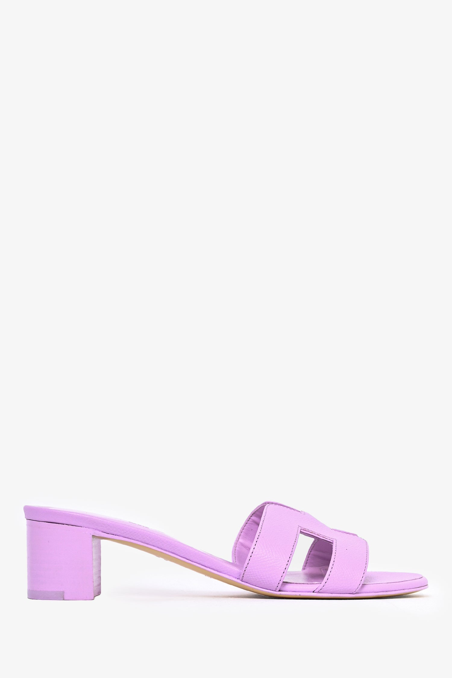 Hermès Lilac Leather Oasis Sandals Size 37