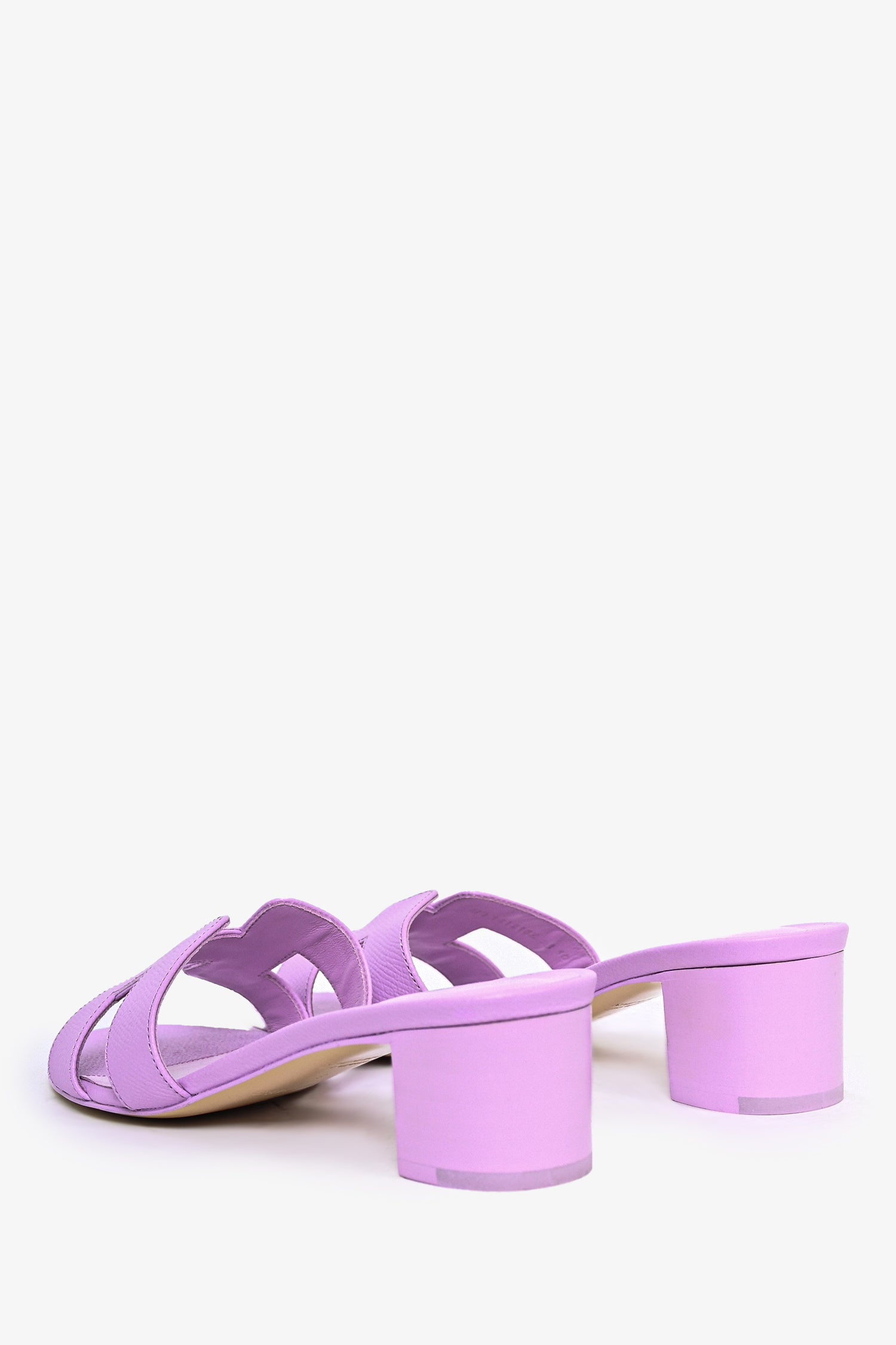Hermès Lilac Leather Oasis Sandals Size 37