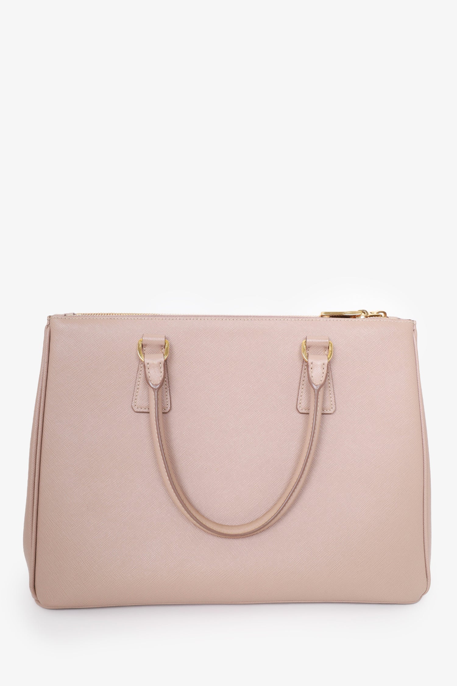 Prada Beige Saffiano Leather Large 'Galleria' Tote with Strap