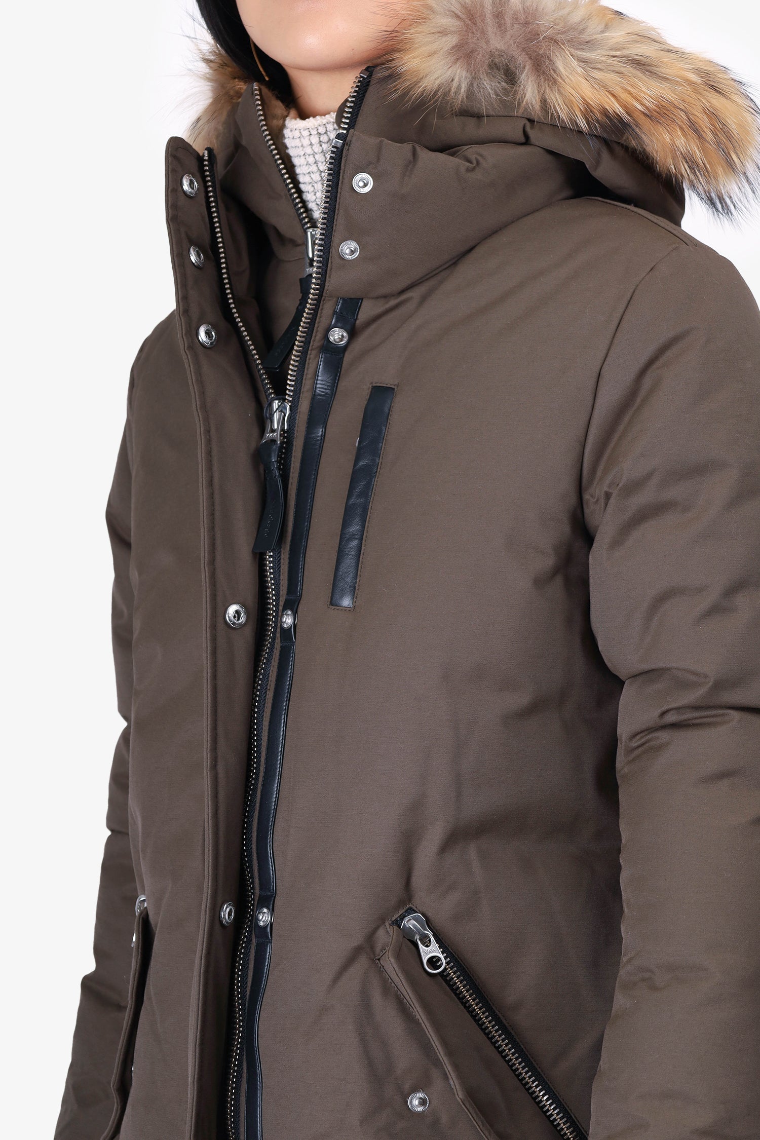 Mackage Green Puffer Jacket with Fur Hood Size S