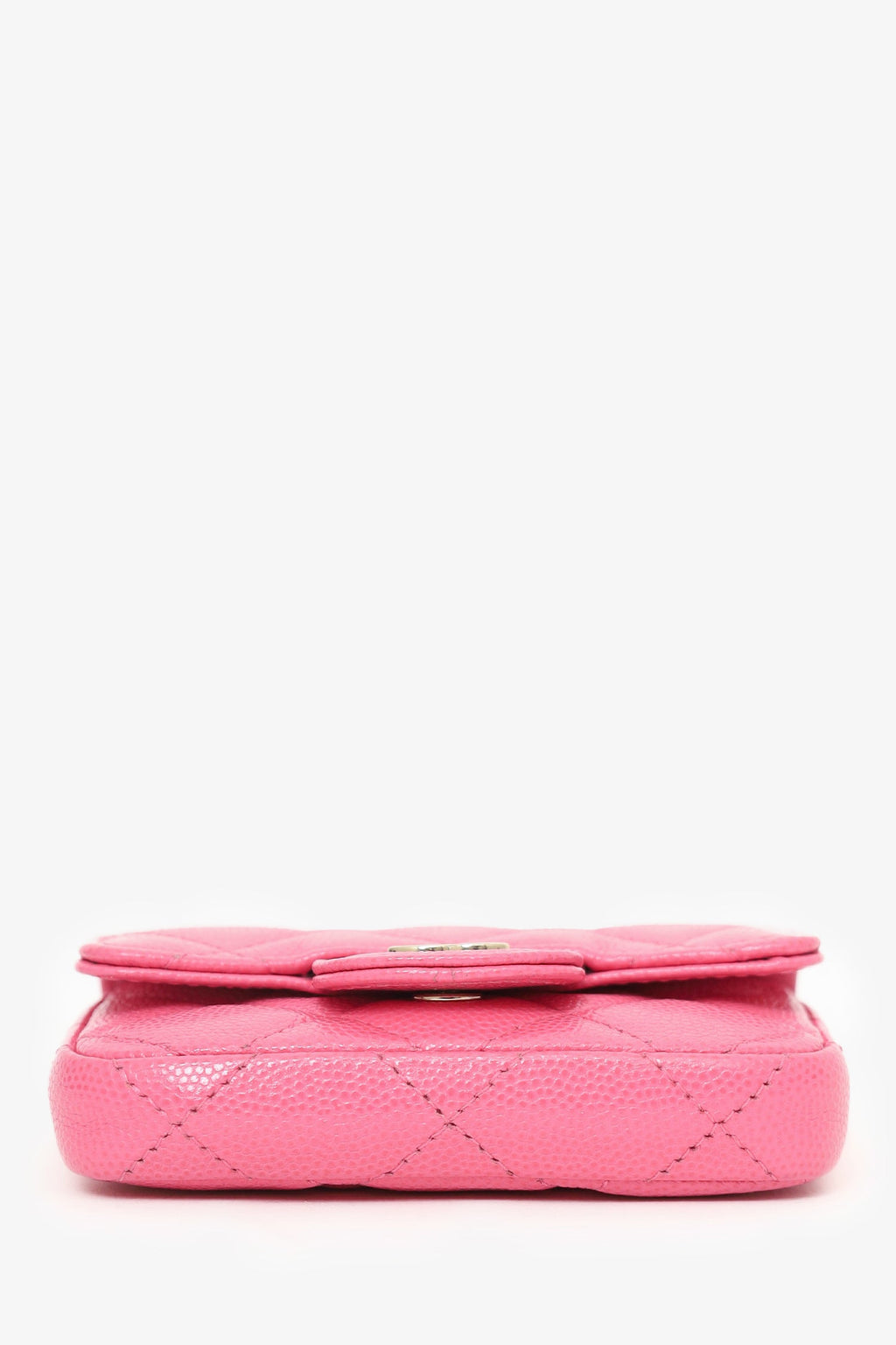 Pre-Loved Chanel™ Chanel 2019/20 Pink Caviar Leather Quilted Classic Flap Belt Bag