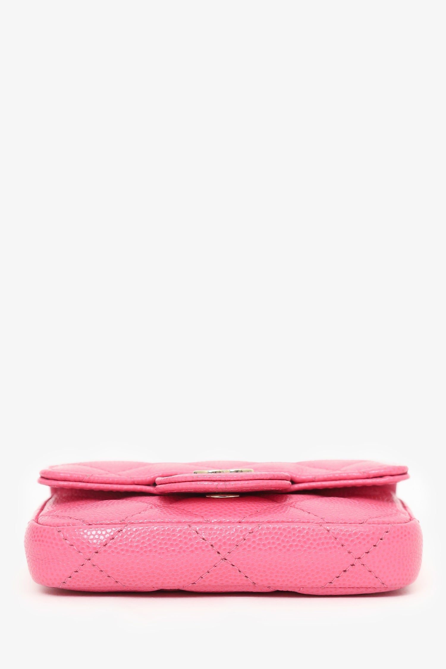 Pre-Loved Chanel™ Chanel 2019/20 Pink Caviar Leather Quilted Classic Flap Belt Bag