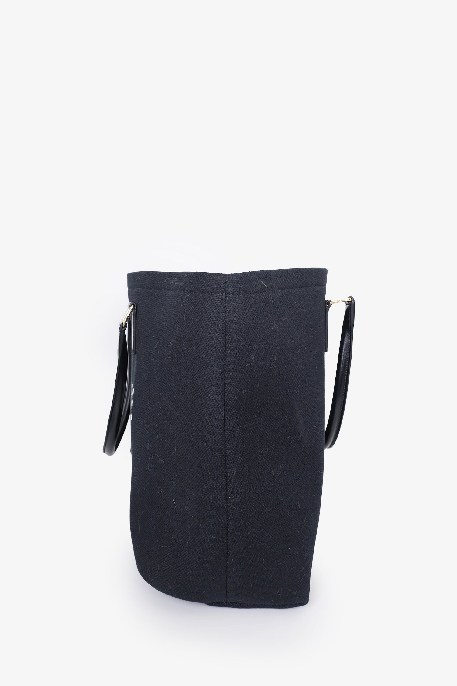 Celine Black/White Logo Canvas Horizontal Cabas Bag