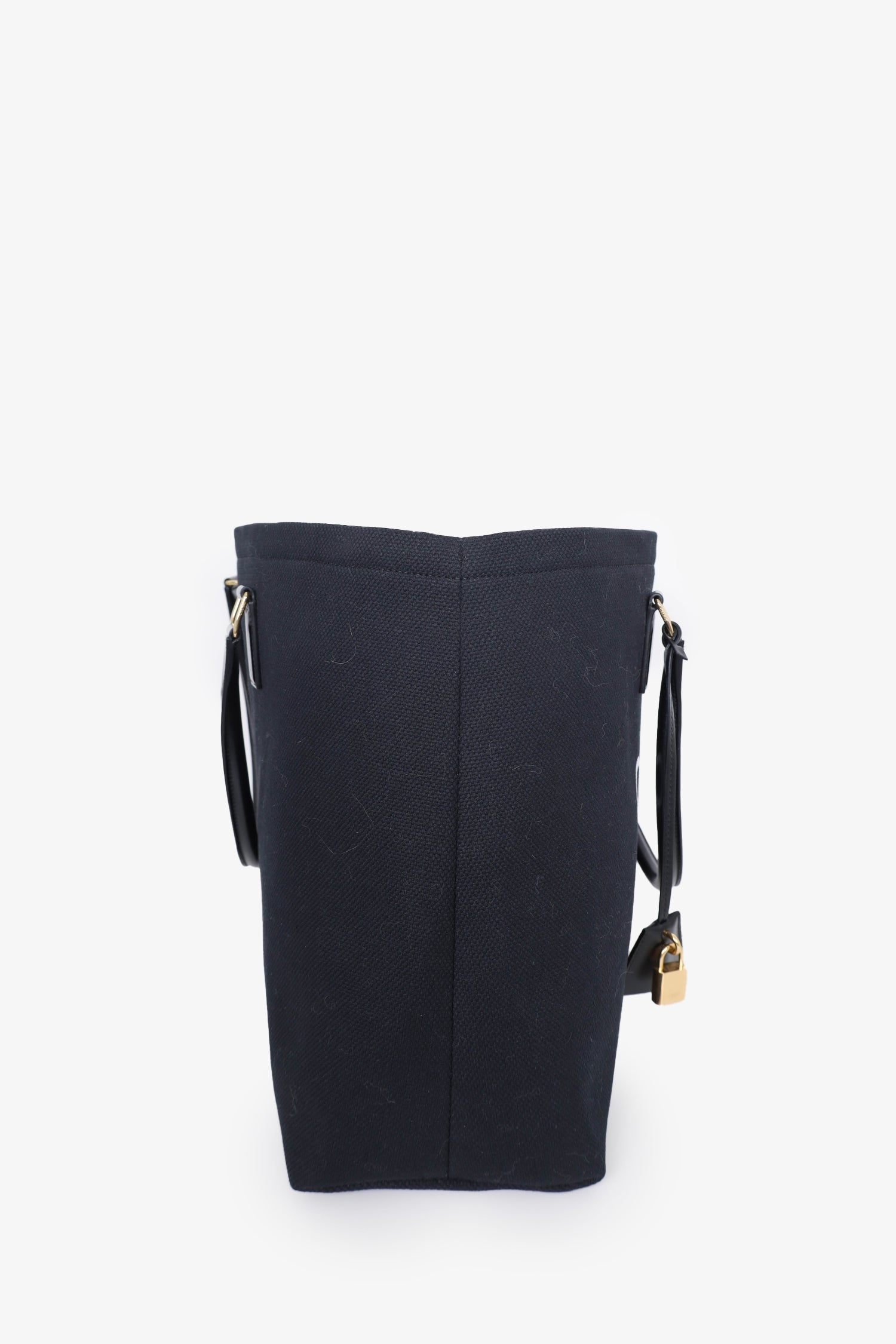 Celine Black/White Logo Canvas Horizontal Cabas Bag