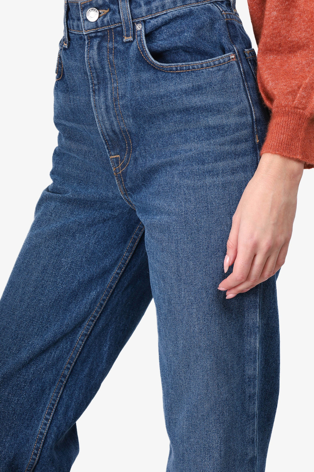 GRLFRND Denim Blue Large Cuff Jeans Size 23