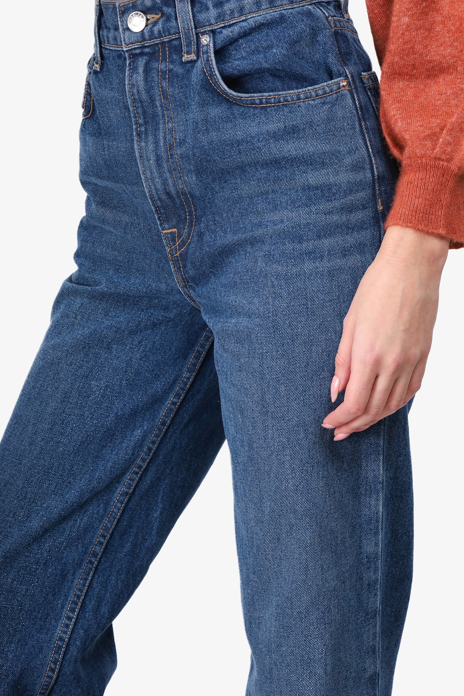 GRLFRND Denim Blue Large Cuff Jeans Size 23