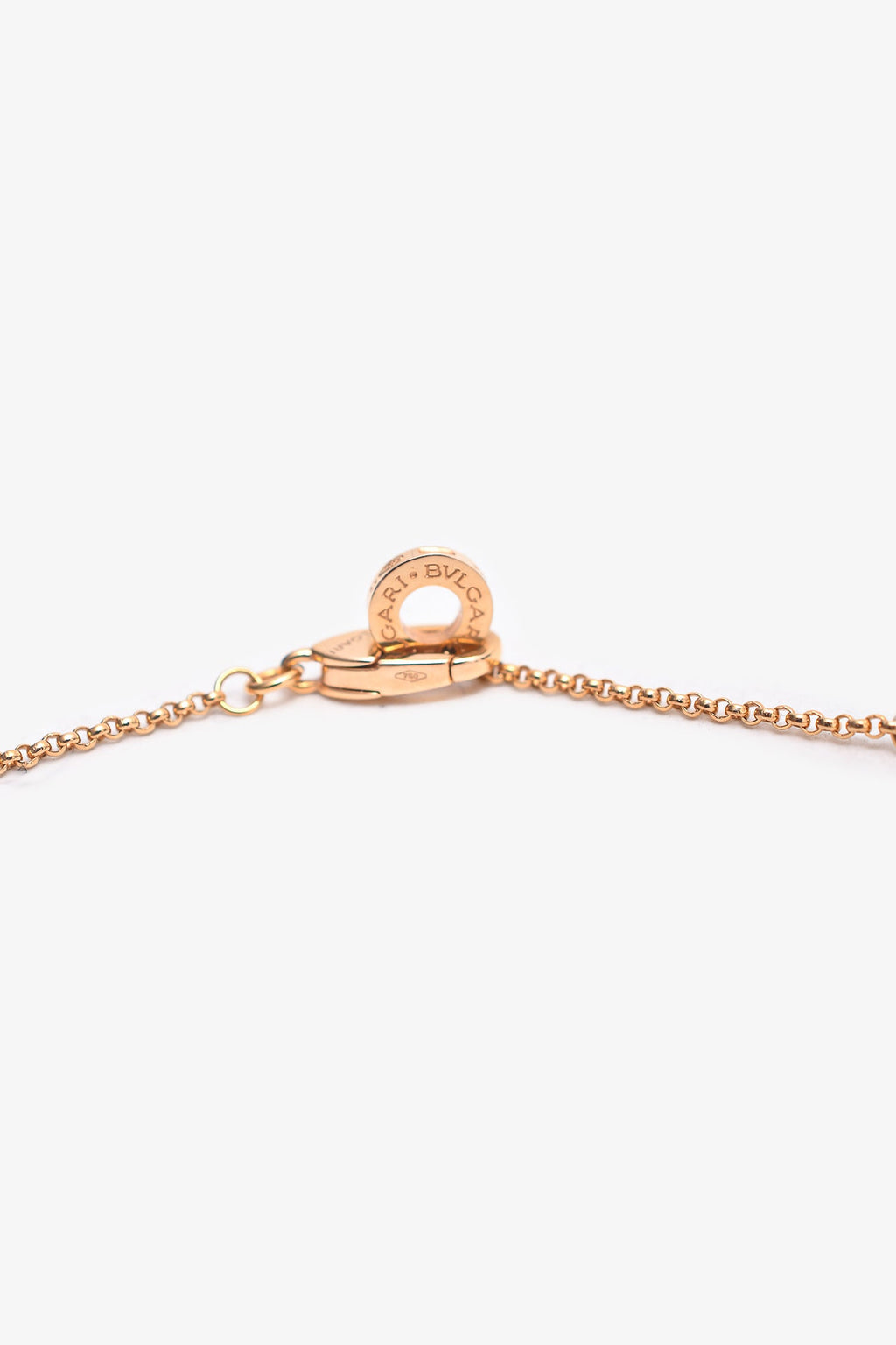 Bvlgari 18K Yellow Gold Diamond Set B.Zero1 Necklace