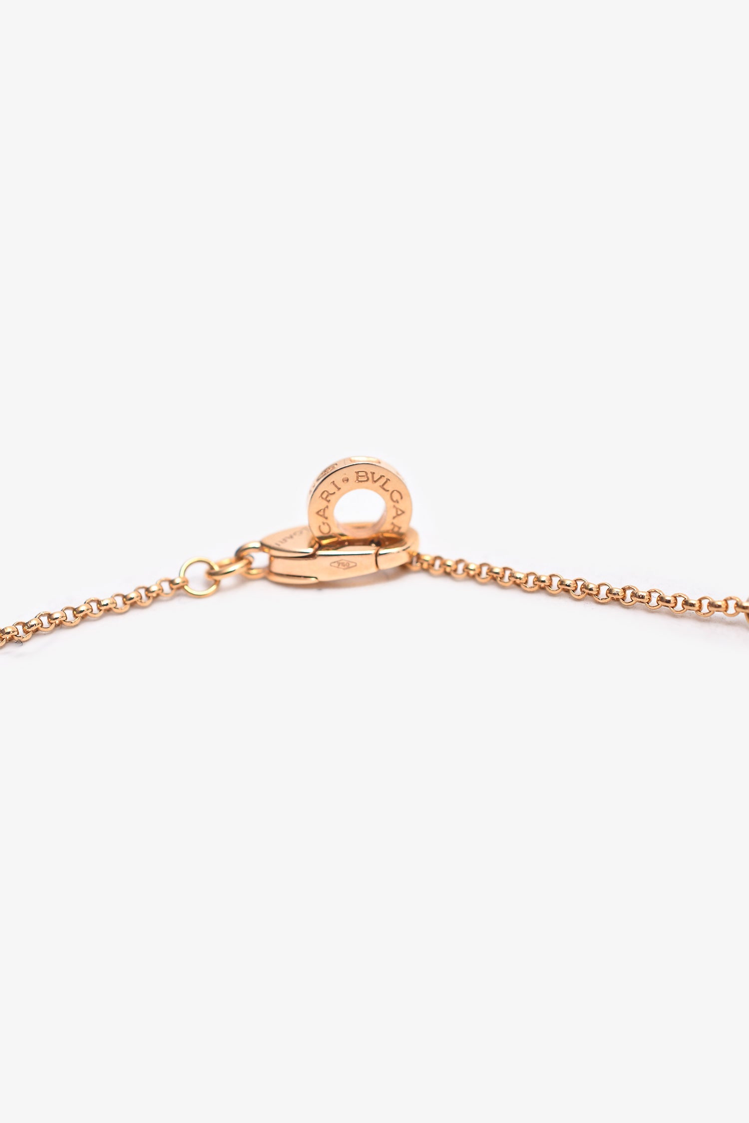Bvlgari 18K Yellow Gold Diamond Set B.Zero1 Necklace