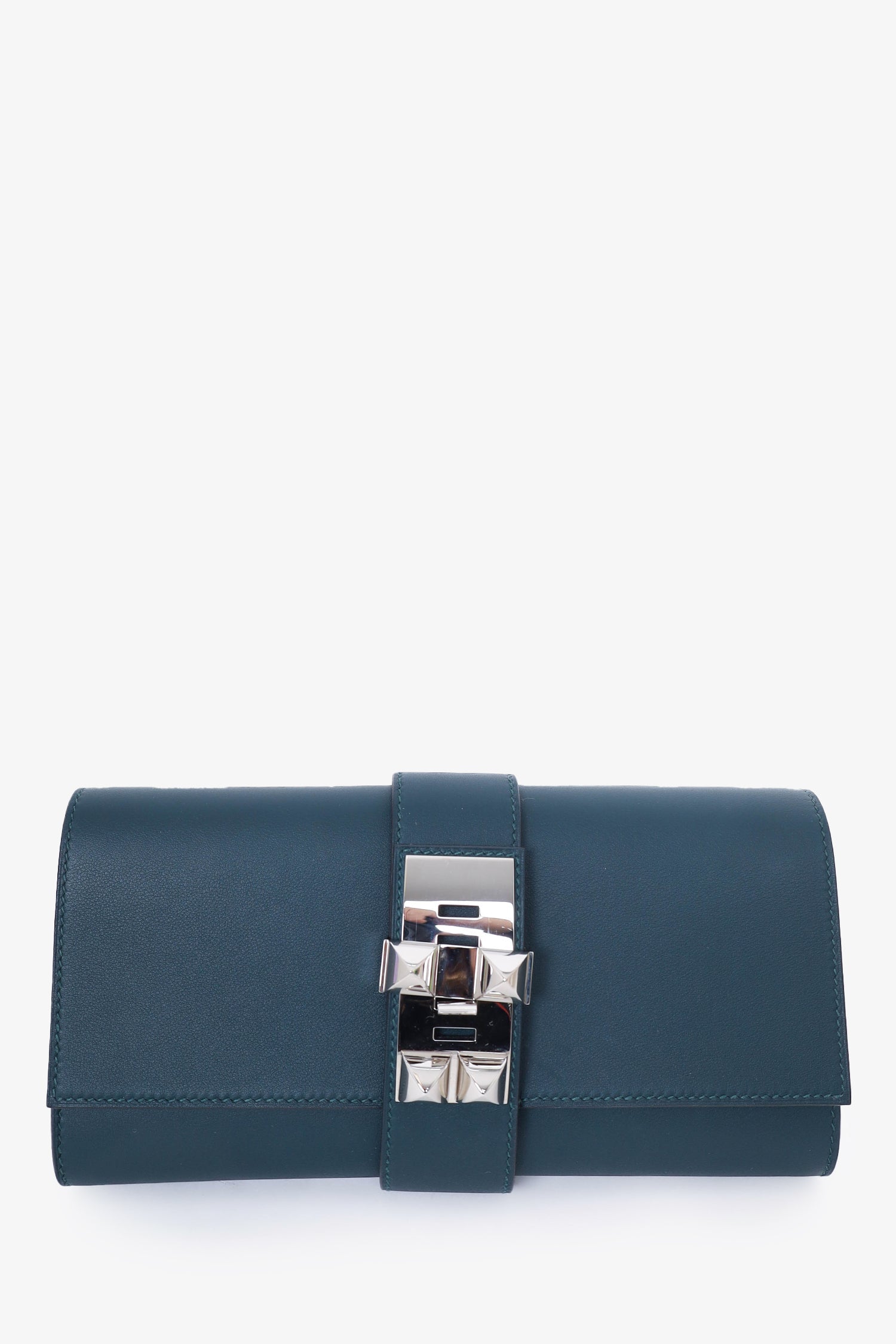 Hermès 2018 Navy Tadelakt Medor 23 Clutch