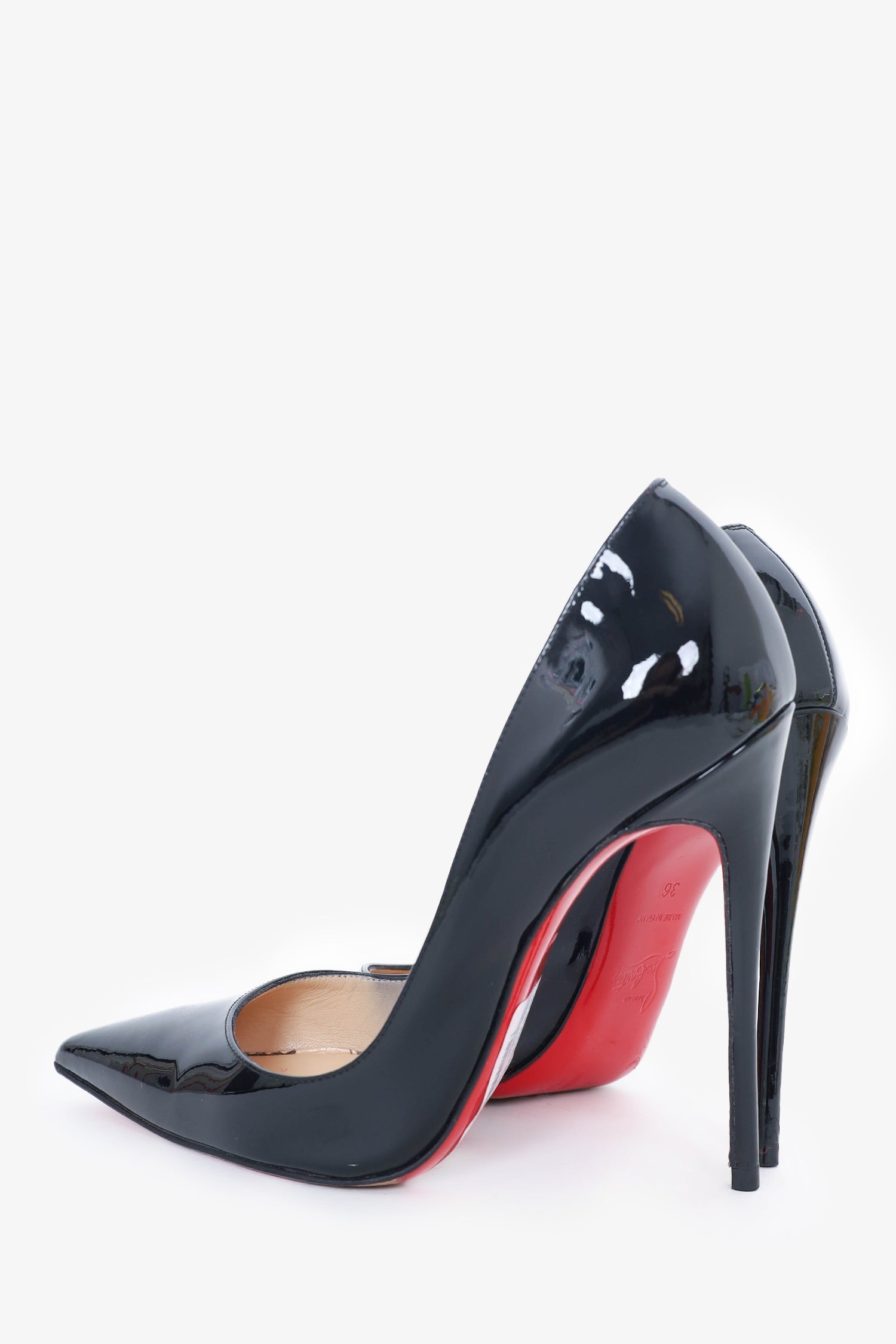 Christian Louboutin Black Patent So Kate 120 Heels Size 36