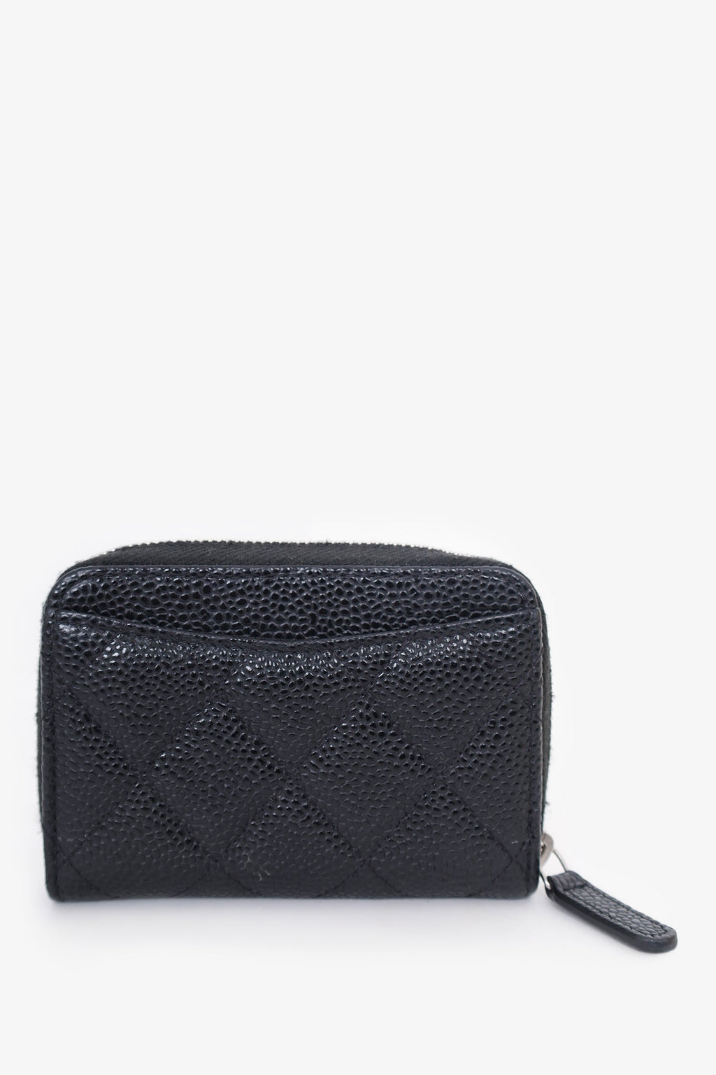 Pre-Loved Chanel™ 2021 Black Caviar ZIP holder