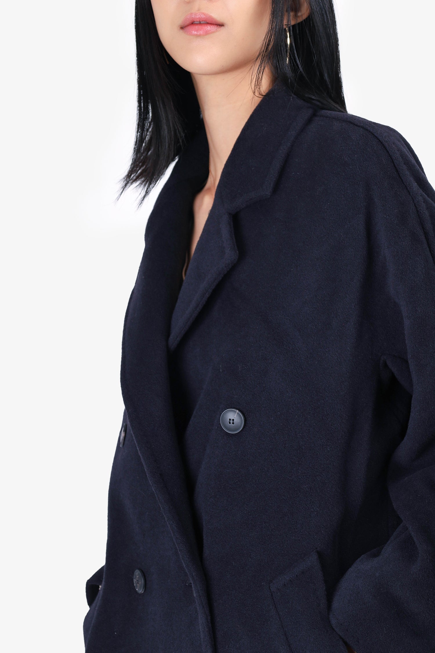 Max Mara Black Camel Coat Size 8