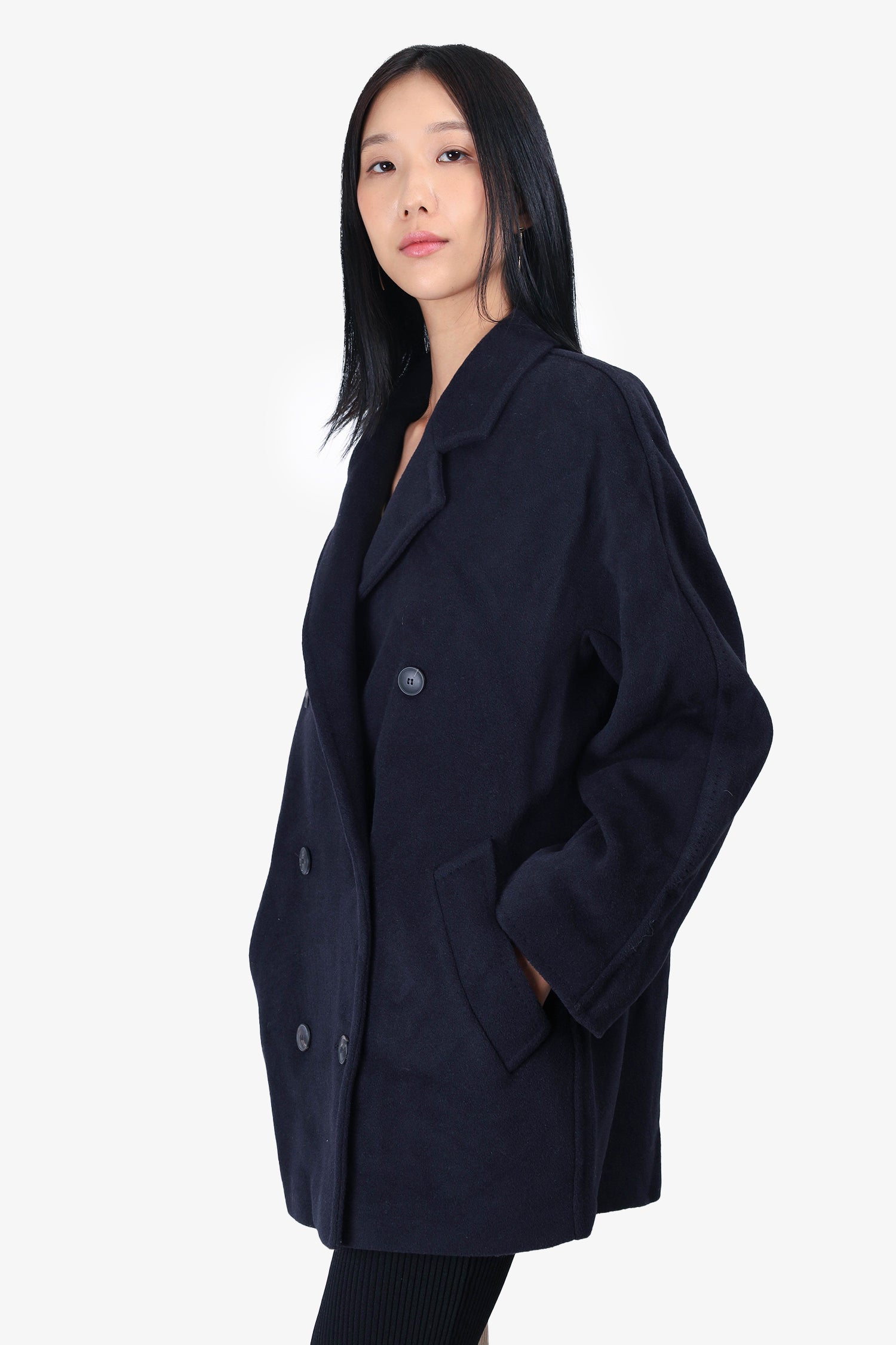 Max Mara Black Camel Coat Size 8