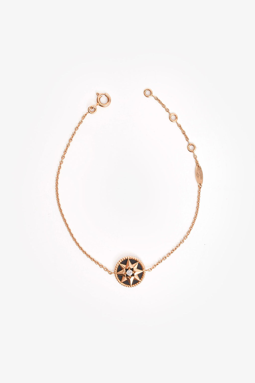 Christian Dior 18K Yellow Gold Diamond Set Rose Des Vents Bracelet