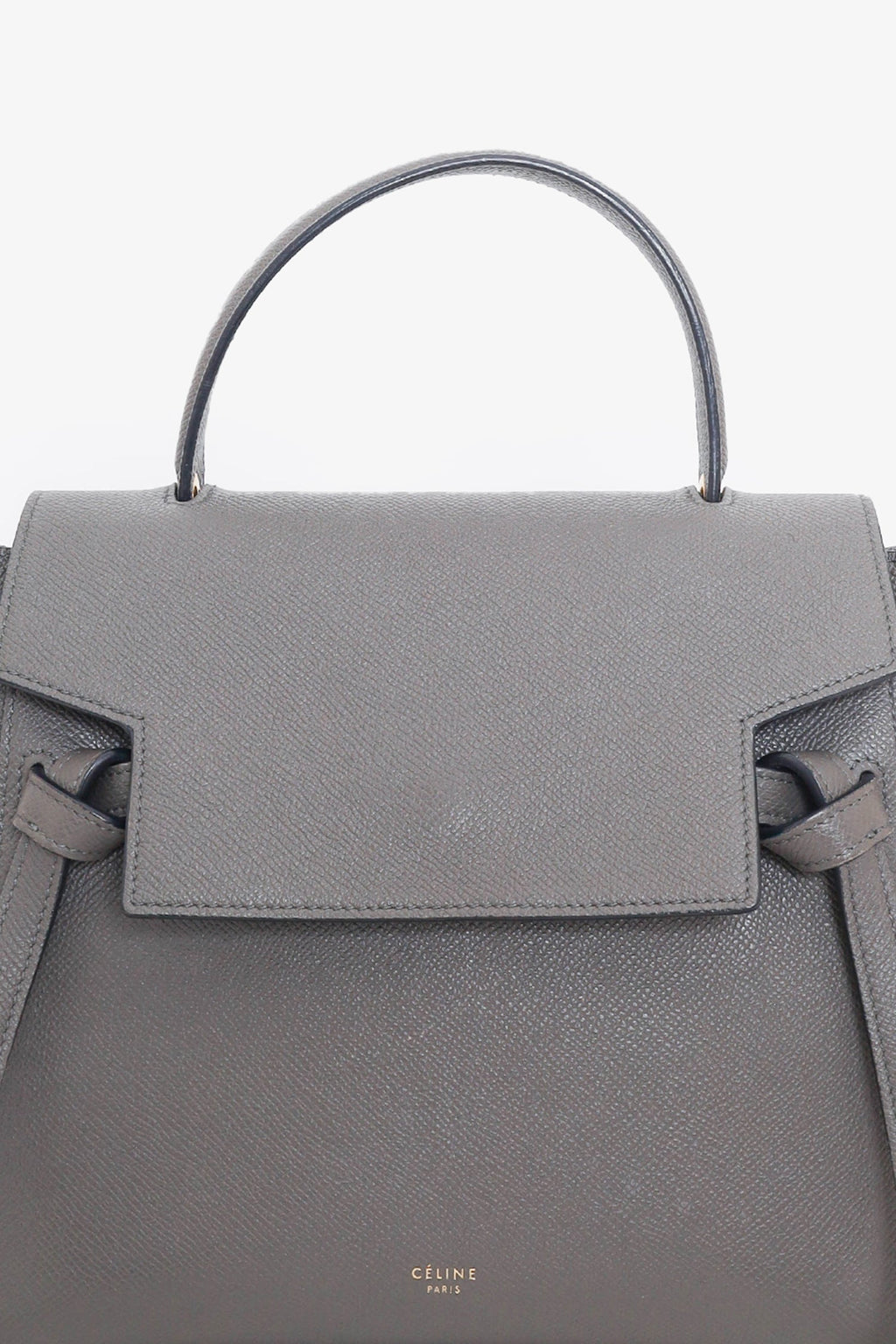 Celine Grey Leather Micro Belt Bag with Strap