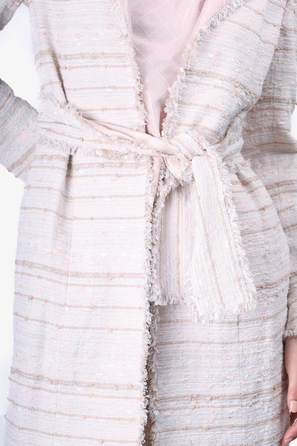 Pre-Loved Chanel™ 04P Pink/Beige Tweed 3-piece Set Size 38