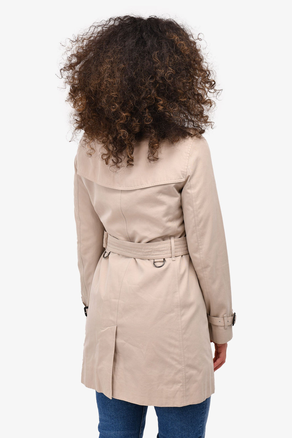Burberry Beige Kensington Trench Coat Size 4
