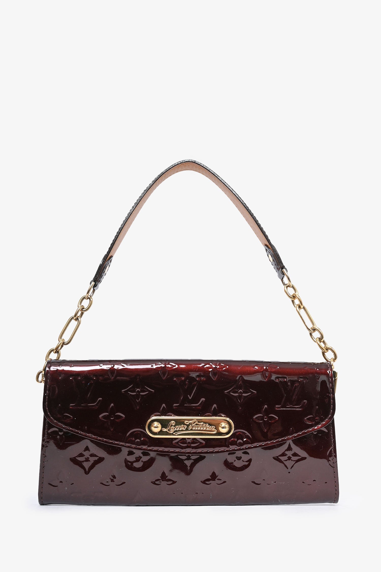 Louis Vuitton 2010 Amarante Vernis Sunset Boulevard Wallet on Chain