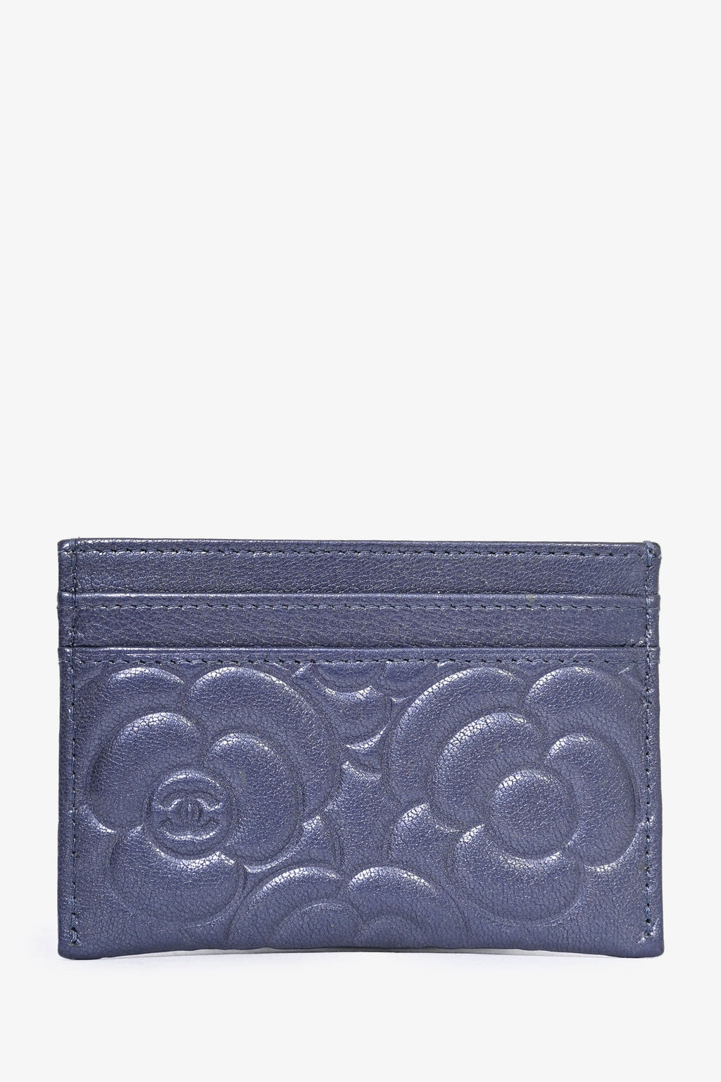 Pre-Loved Chanel™ 2019-20 Purple Leather CC Camelia  Holder