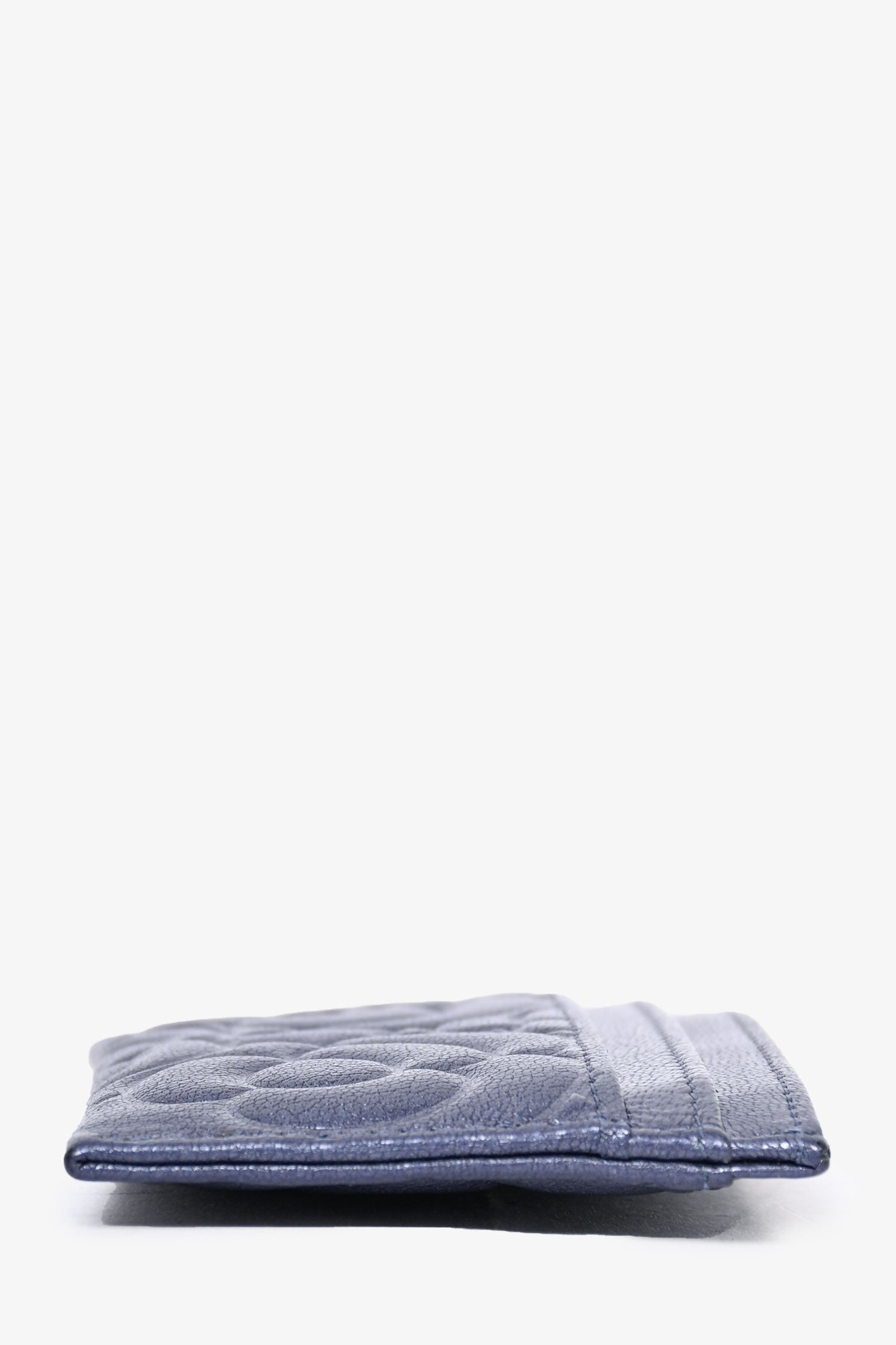 Pre-Loved Chanel™ 2019-20 Purple Leather CC Camelia  Holder