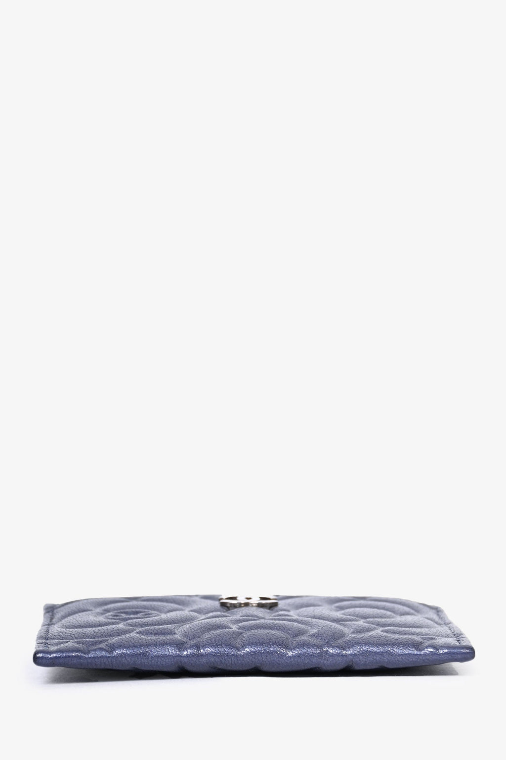 Pre-Loved Chanel™ 2019-20 Purple Leather CC Camelia  Holder