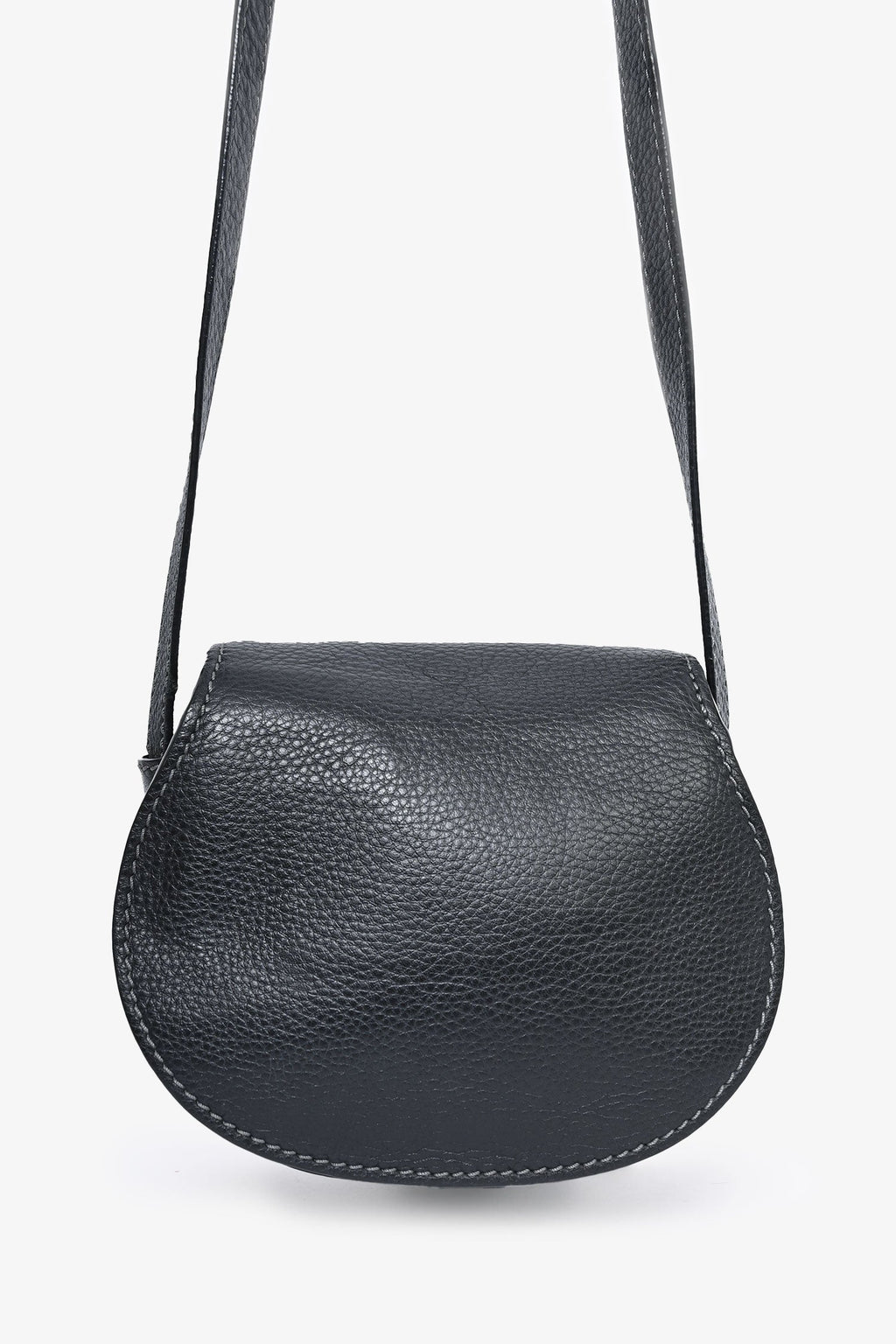 Chloe 2017 Black Grained Leather Small Marcie Crossbody Bag