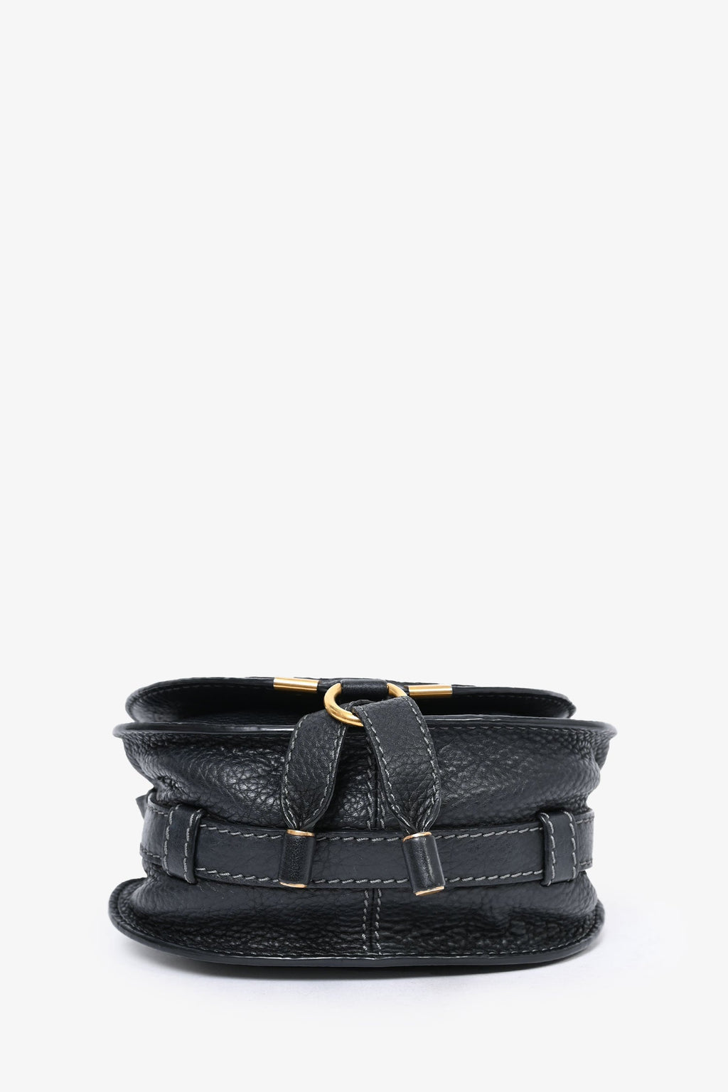 Chloe 2017 Black Grained Leather Small Marcie Crossbody Bag