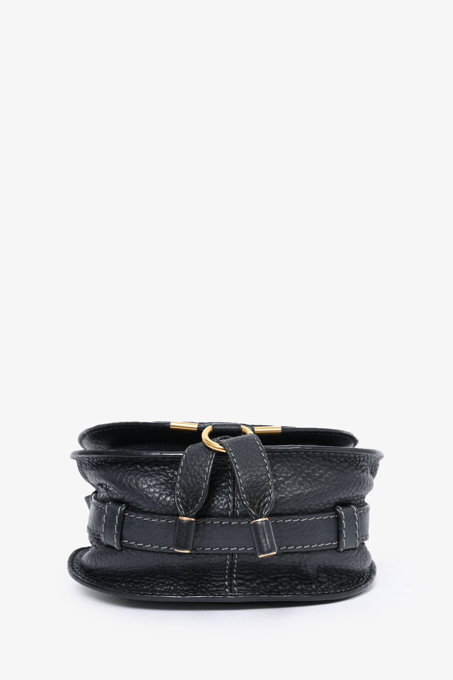 Chloe 2017 Black Grained Leather Small Marcie Crossbody Bag
