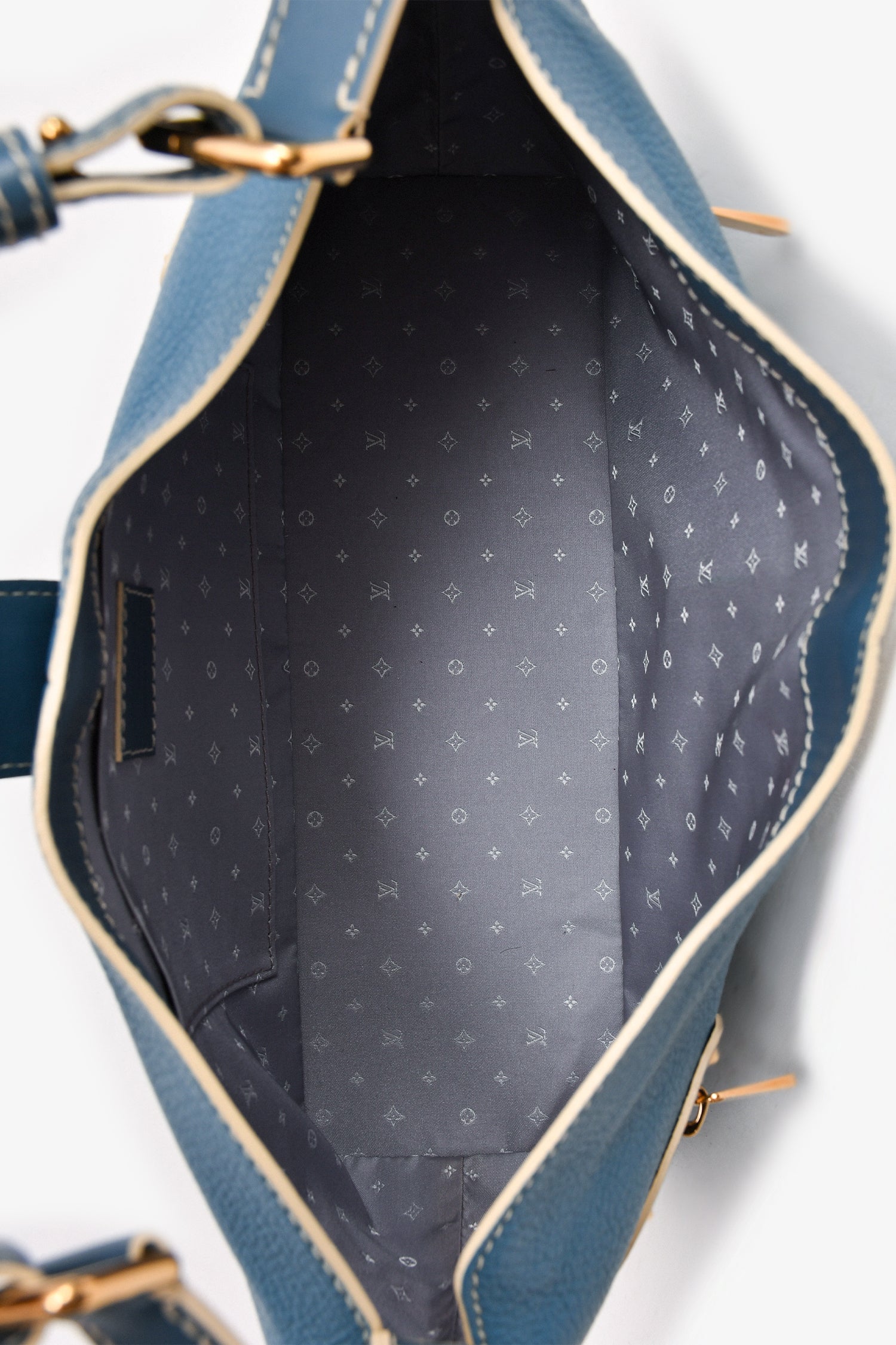 Louis Vuitton 2005 Blue Leather Shauli L'impetueux Shoulder Bag